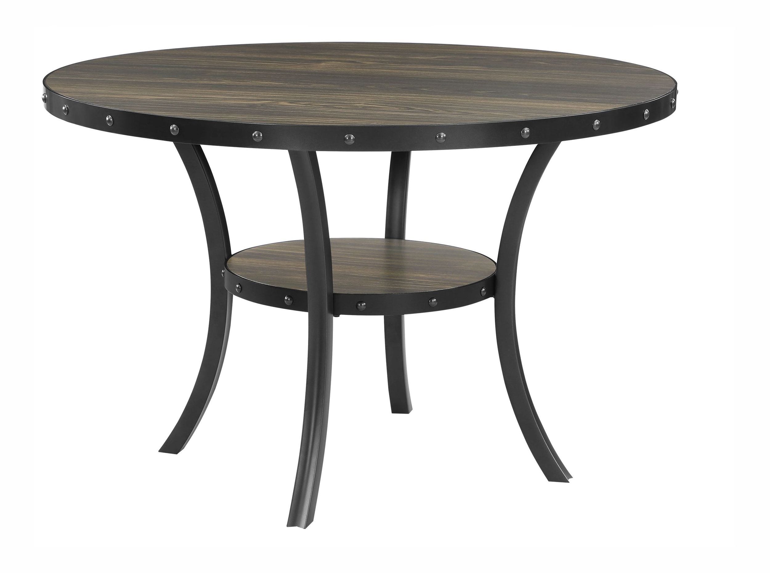 D1622 Wood/Metal Round Dining Table