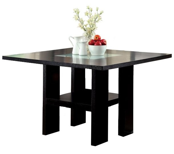 Luminar II Wood/Glass LED Counter Height Dining Set
