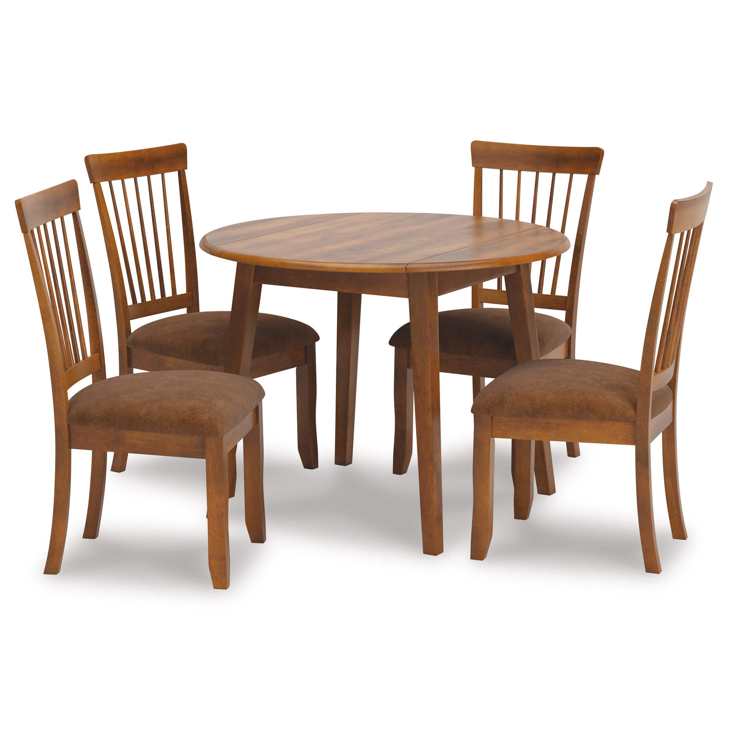 Berringer Upholstered Dining Side Chair | Rustic Brown Wood