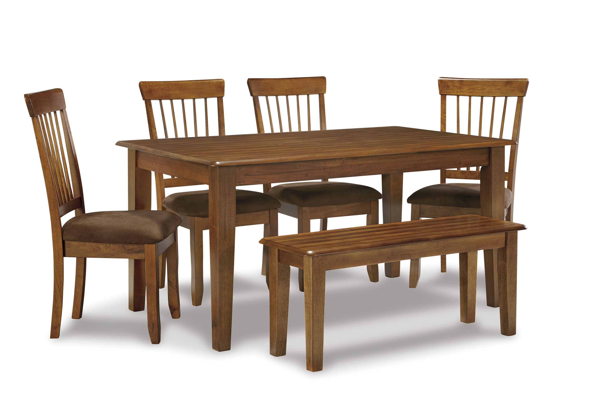 Berringer Upholstered Dining Side Chair | Rustic Brown Wood