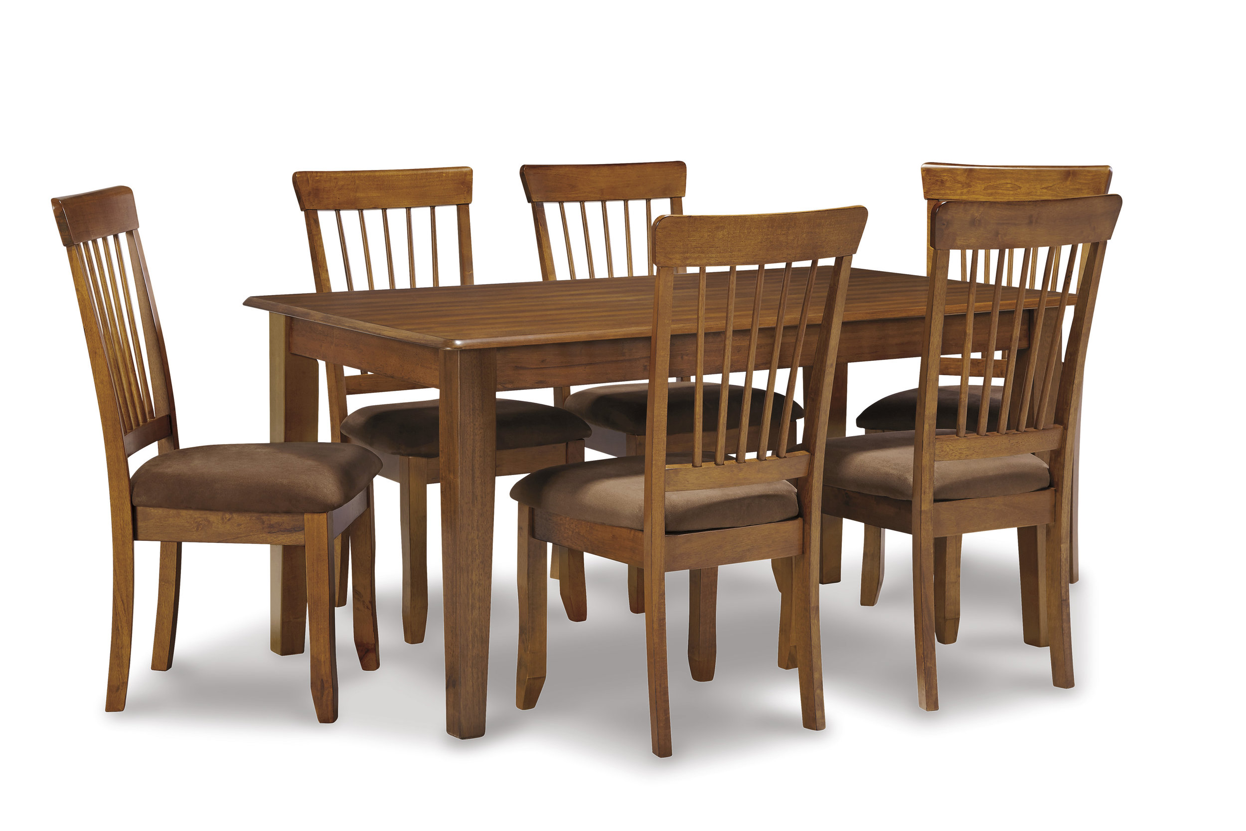 Berringer Upholstered Dining Side Chair | Rustic Brown Wood