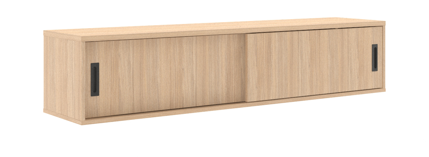 Walton Modern Fluted-Door Low Tv Stand For Tvs Up To 65 Inches, 58 Inch, Coastal Oak