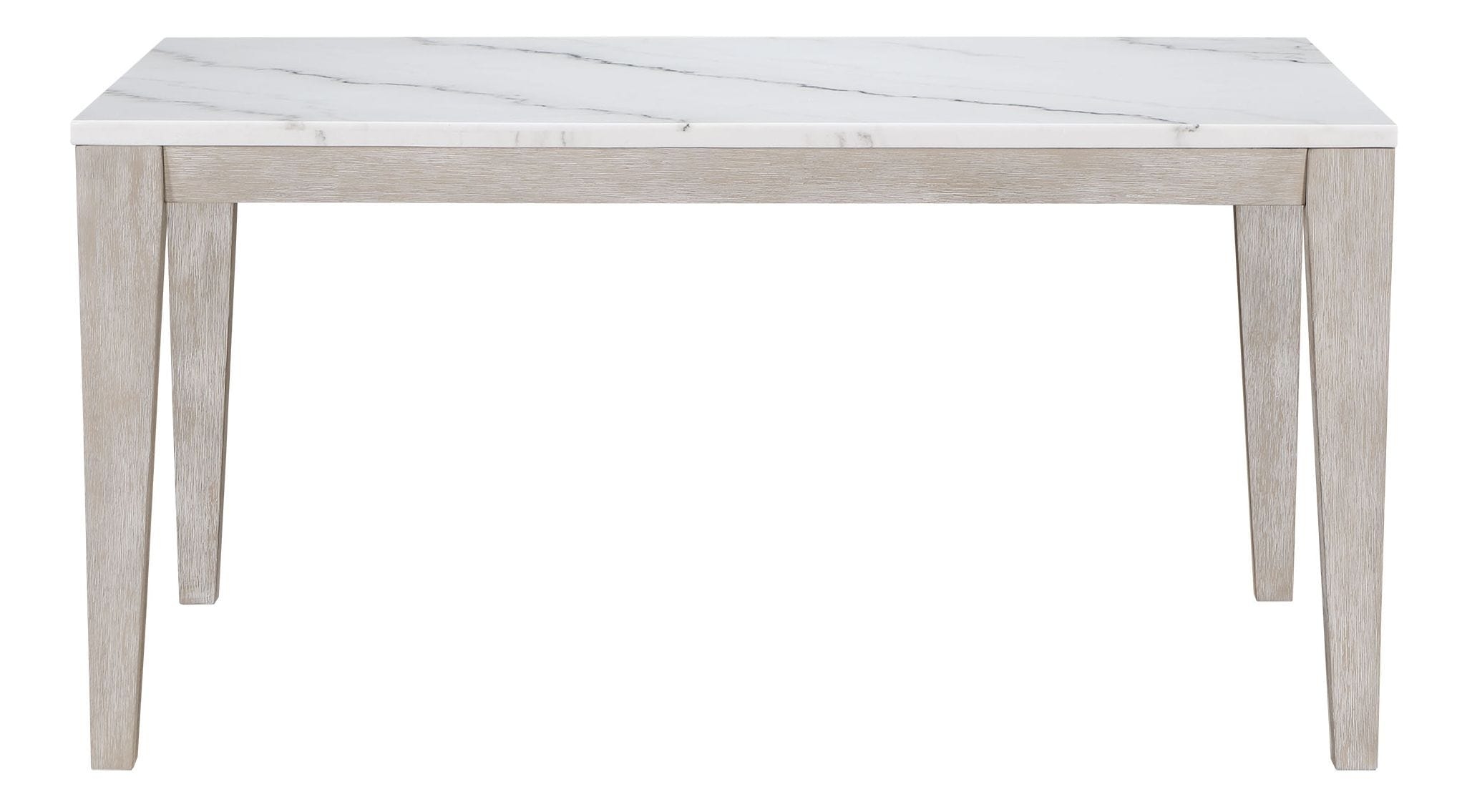 D2022 Marble/Wood Rectangular Dining Room Set