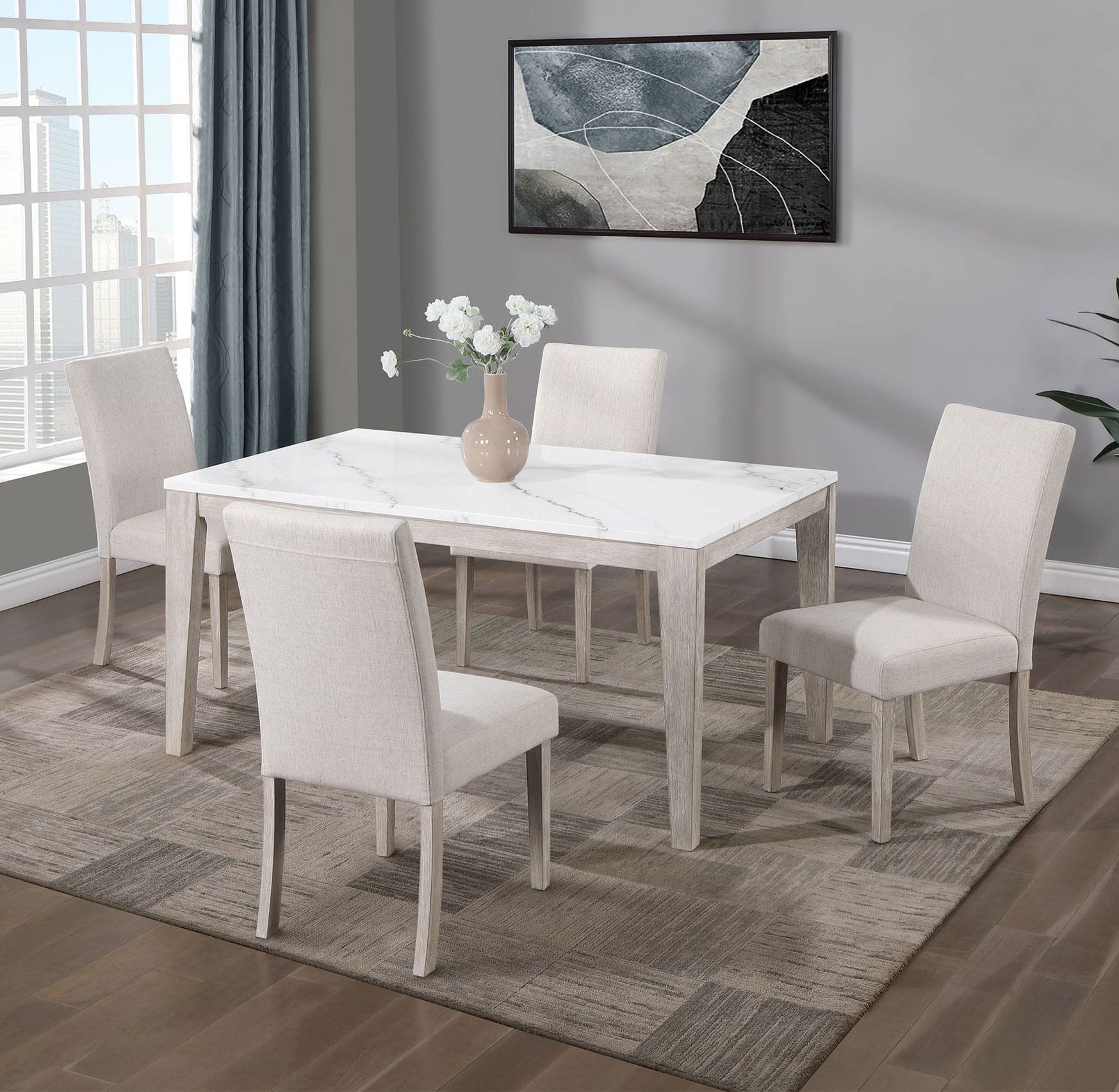 D2023 Fabric/Wood Dining Chair