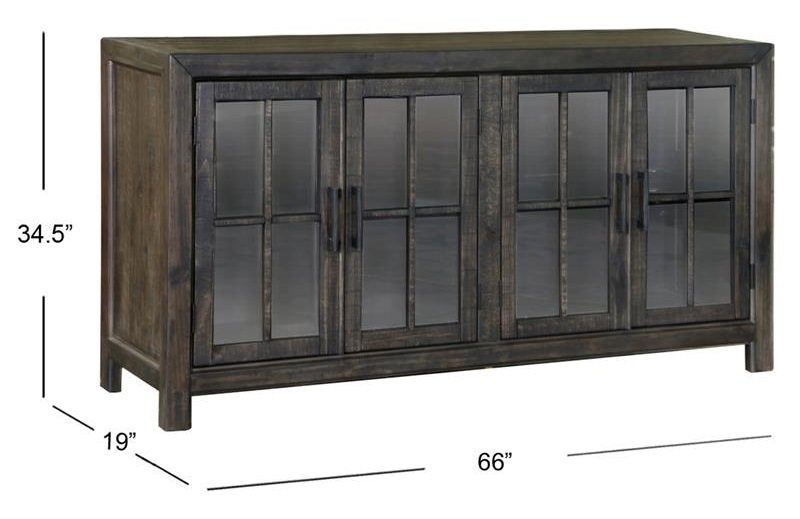 SM Bellamy 4-Door Wood Buffet w/LED Lights