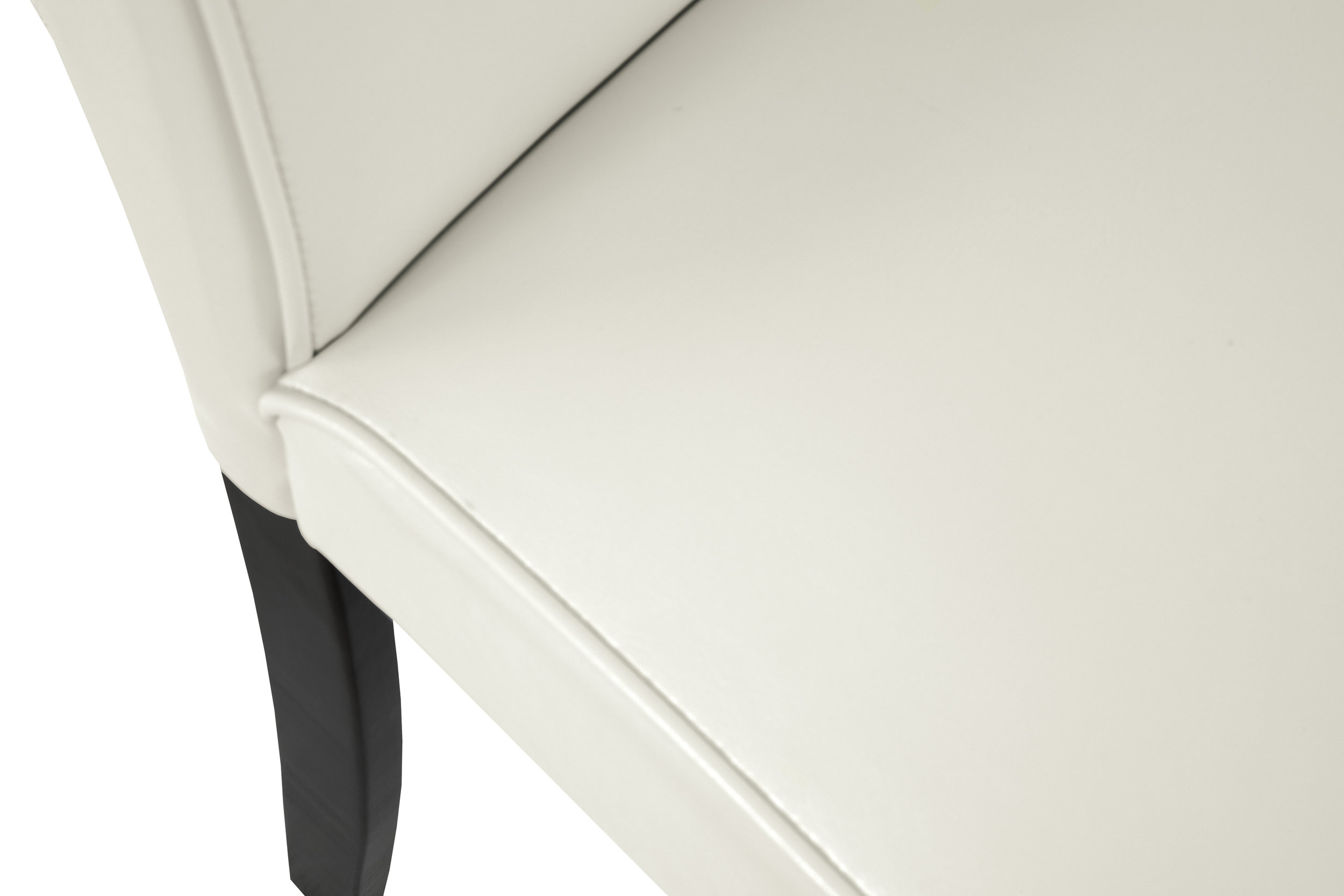 Kimonte Faux Leather Dining Side Chair | Ivory & Espresso