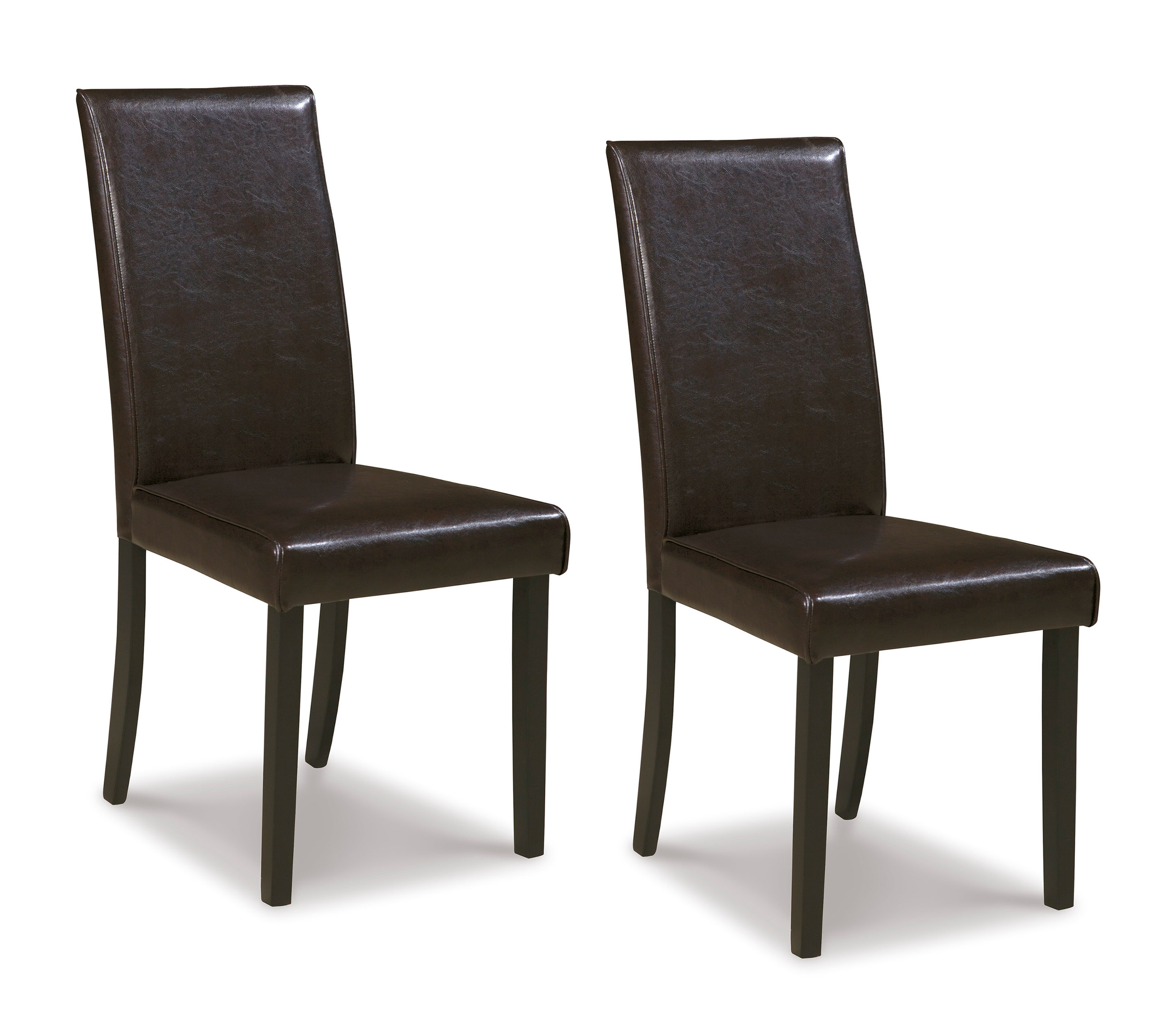 Kimonte Modern Faux Leather Dining Side Chair | Espresso Finish