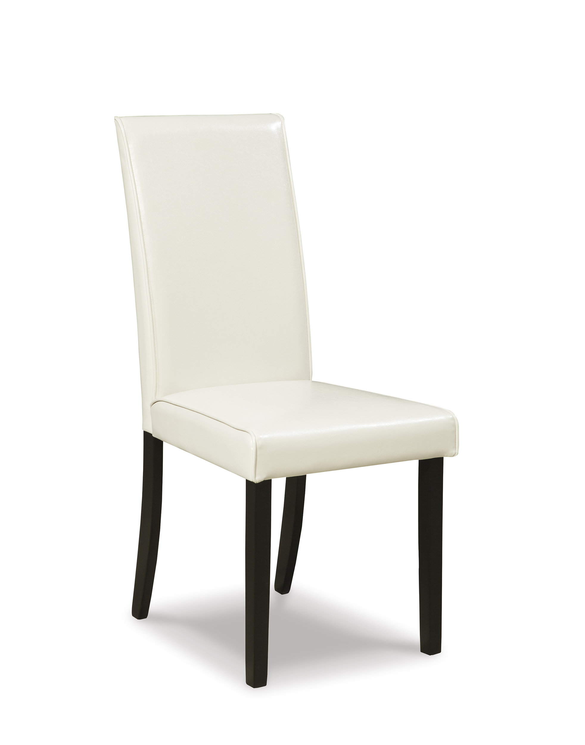 Kimonte Faux Leather Dining Side Chair | Ivory & Espresso