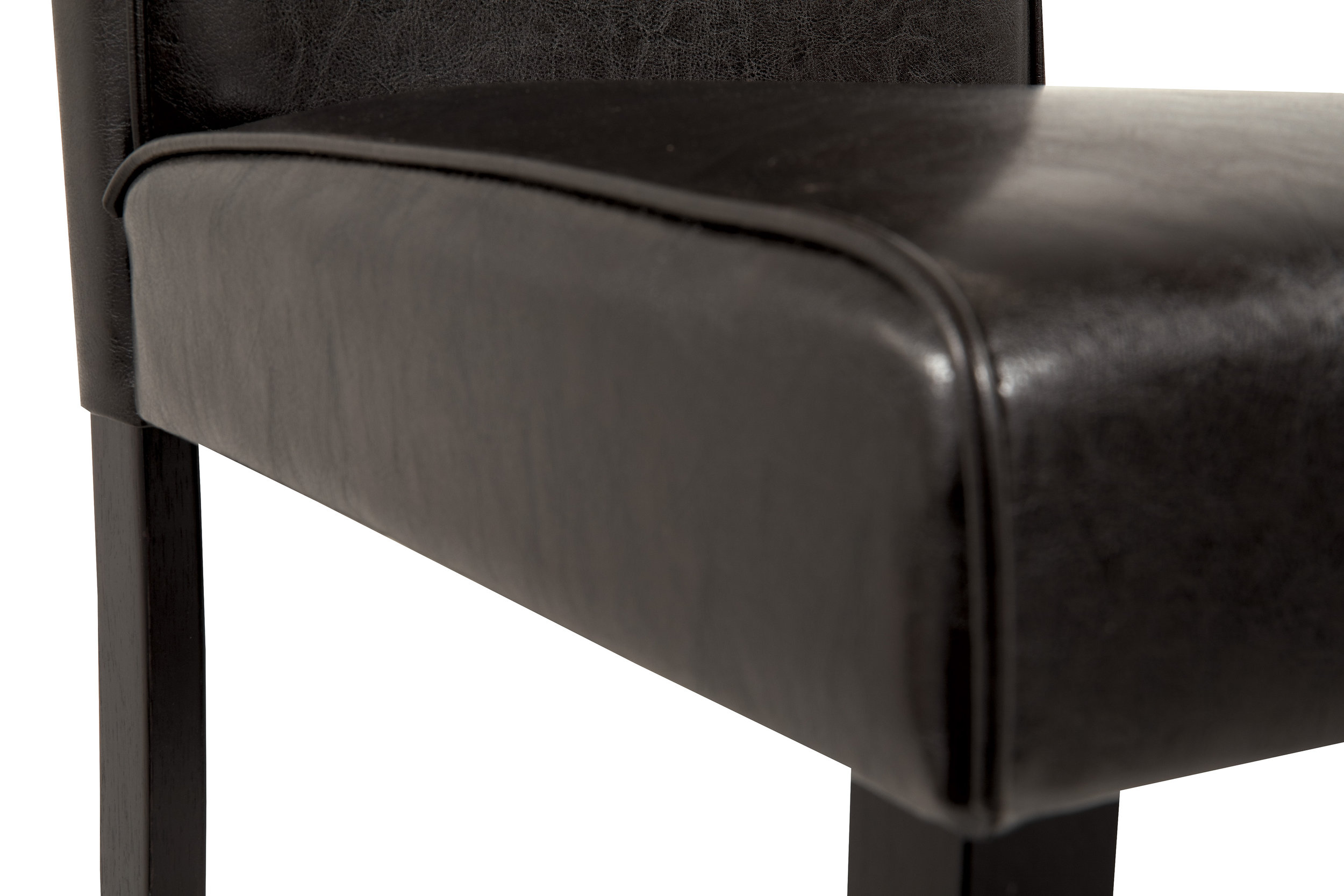 Kimonte Modern Faux Leather Dining Side Chair | Espresso Finish