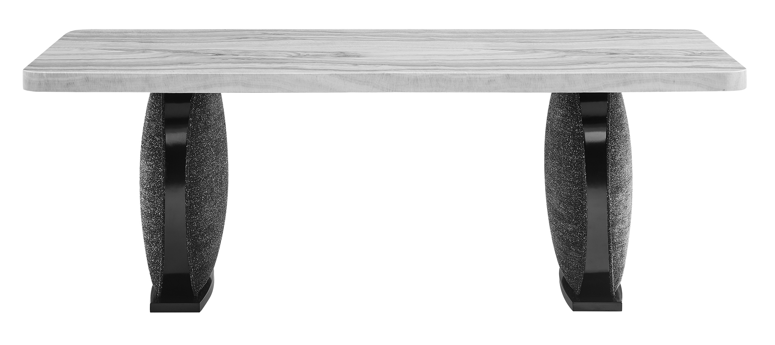 D2502 Faux Marble Rectangular Dining Room Set with D12 Chairs