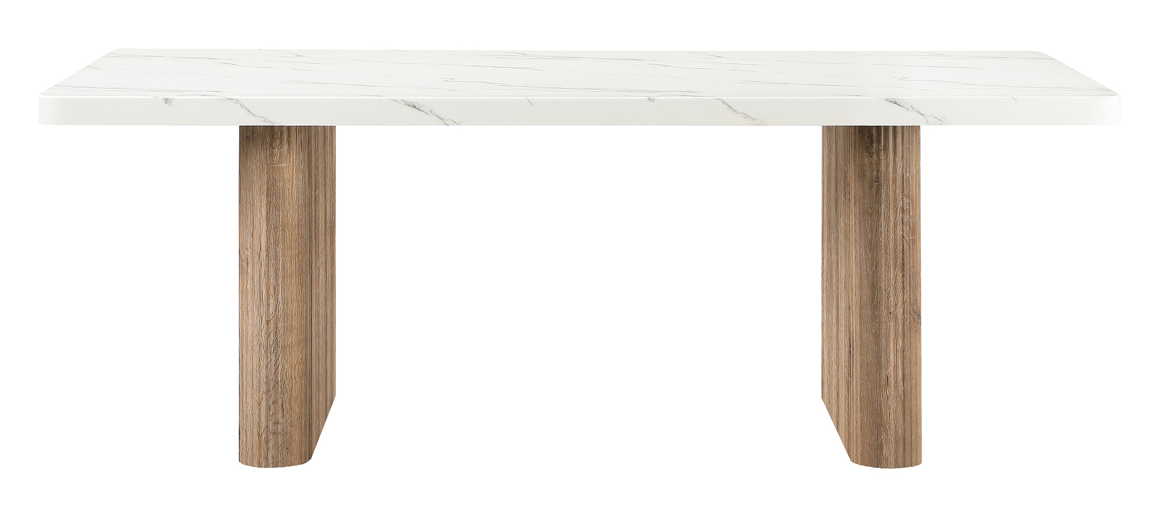 D2504 Faux Marble Rectangular Dining Room Set with D12 Chairs