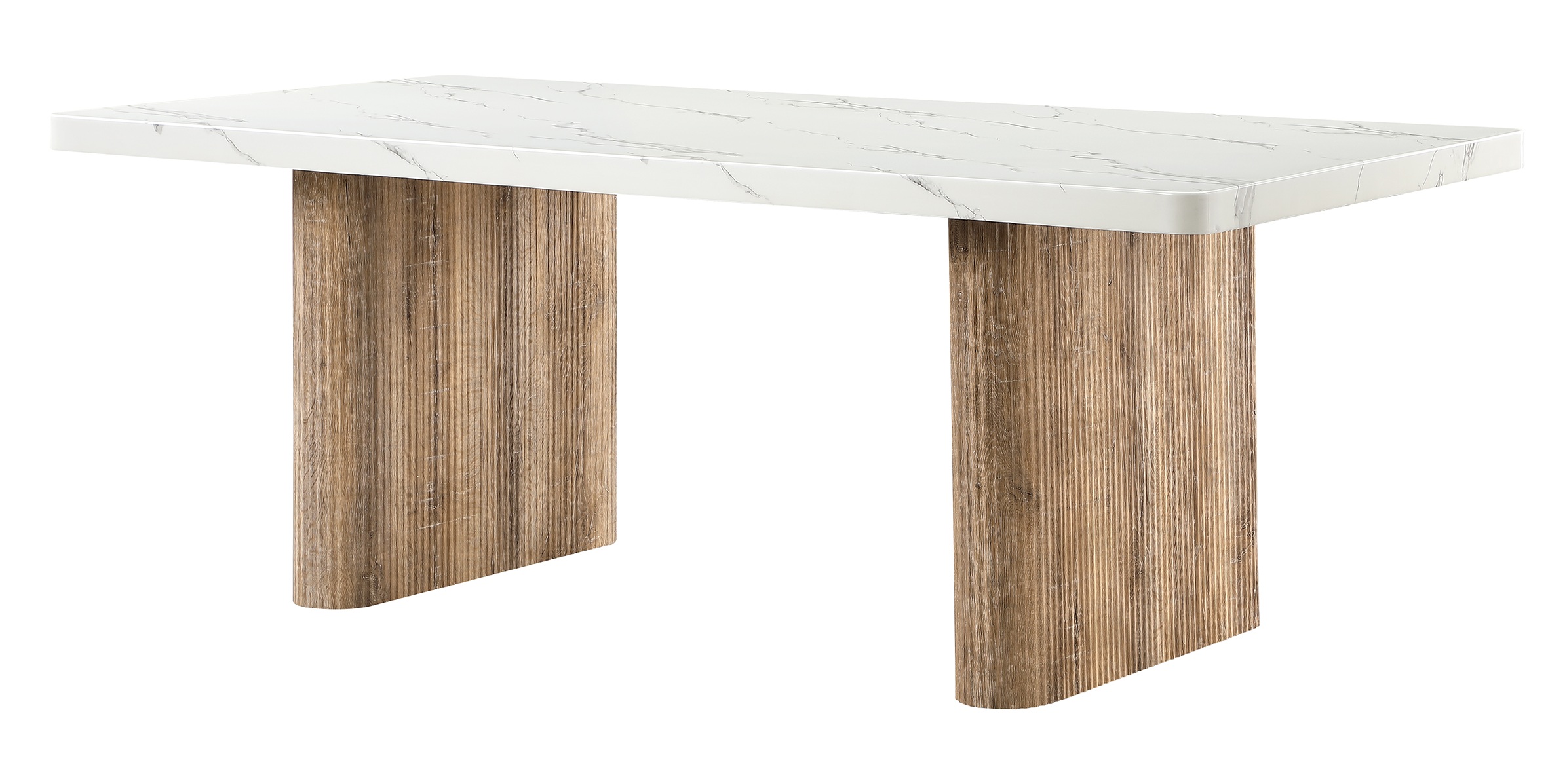 D2504 Faux Marble Rectangular Dining Room Set