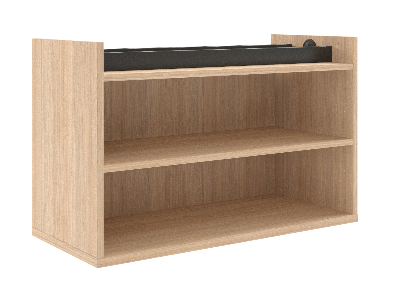 Round Melamine Office 2-Desk Workstation 
