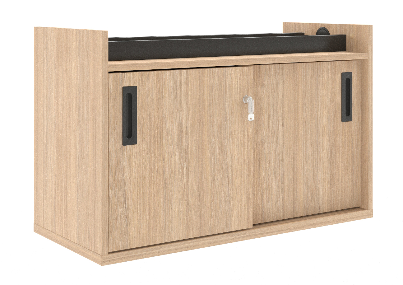 Round Melamine Workstation Single Desk by NARBUTAS 