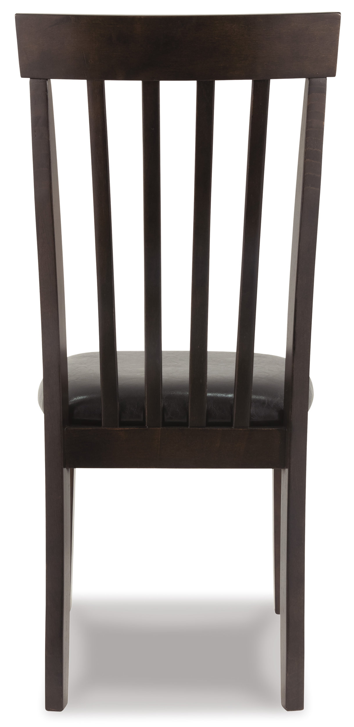 Hammis Faux Leather Dining Side Chair | Dark Brown Wood