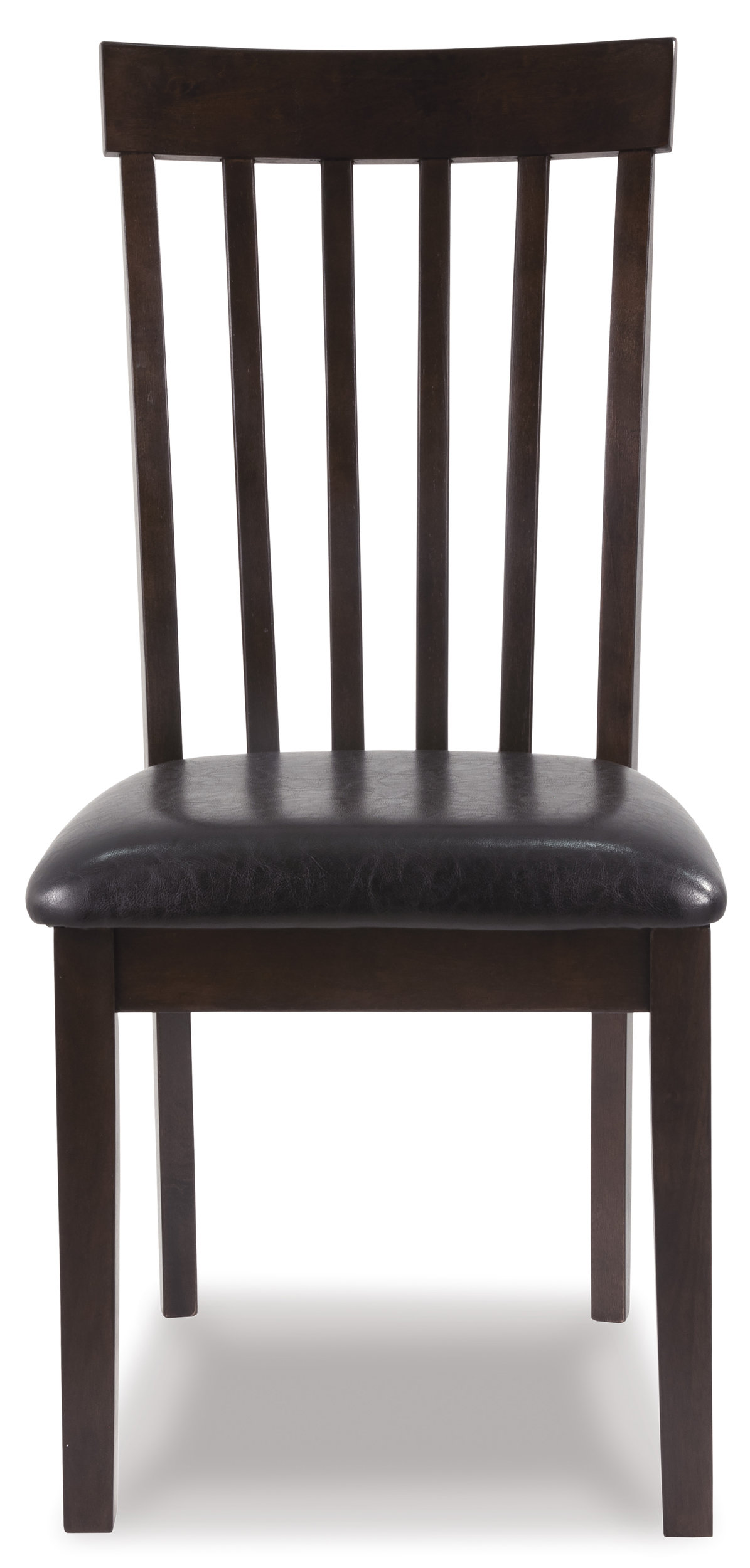 Hammis Faux Leather Dining Side Chair | Dark Brown Wood