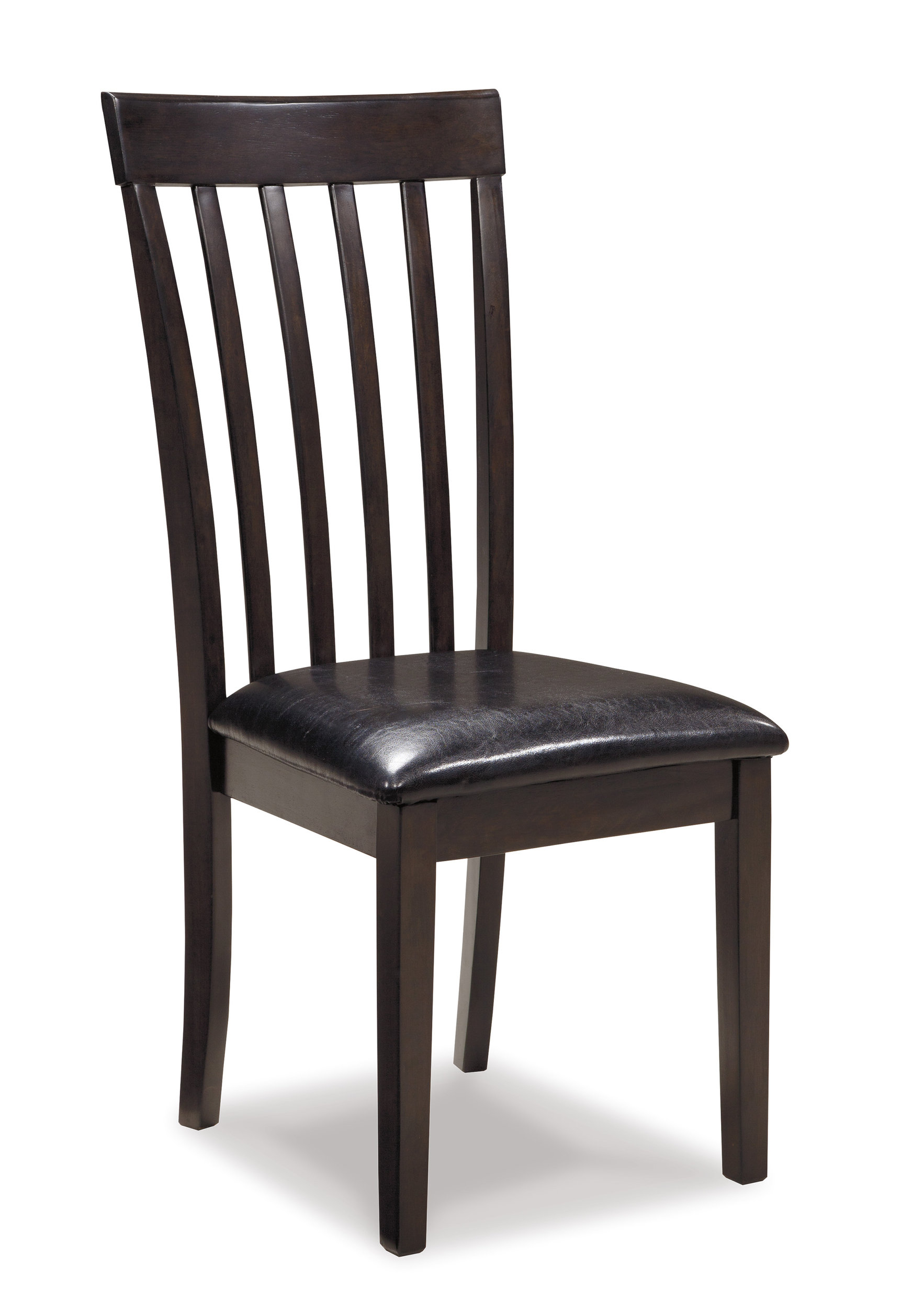 Hammis Faux Leather Dining Side Chair | Dark Brown Wood