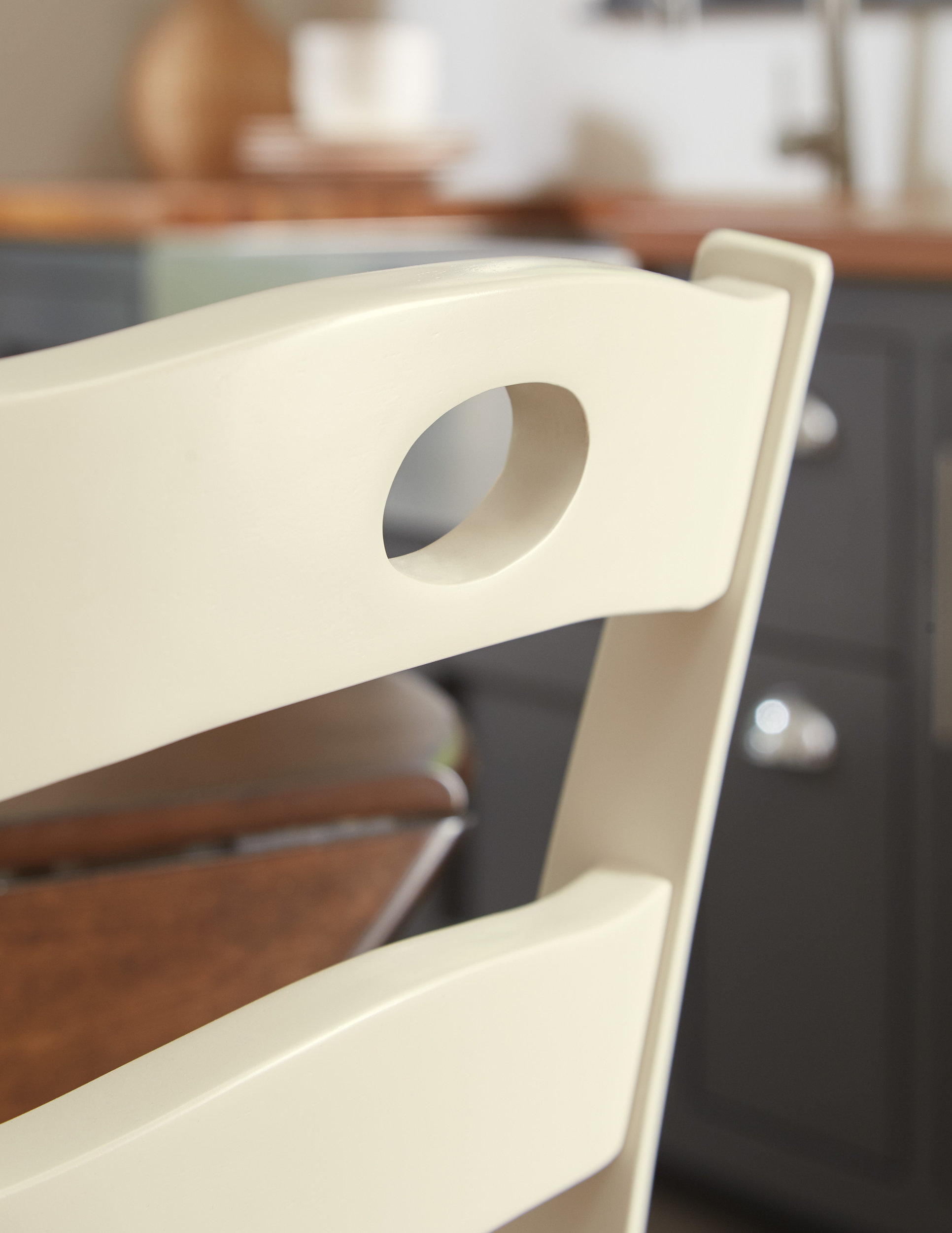 Woodanville Farmhouse Dining Side Chair | Cream & Brown