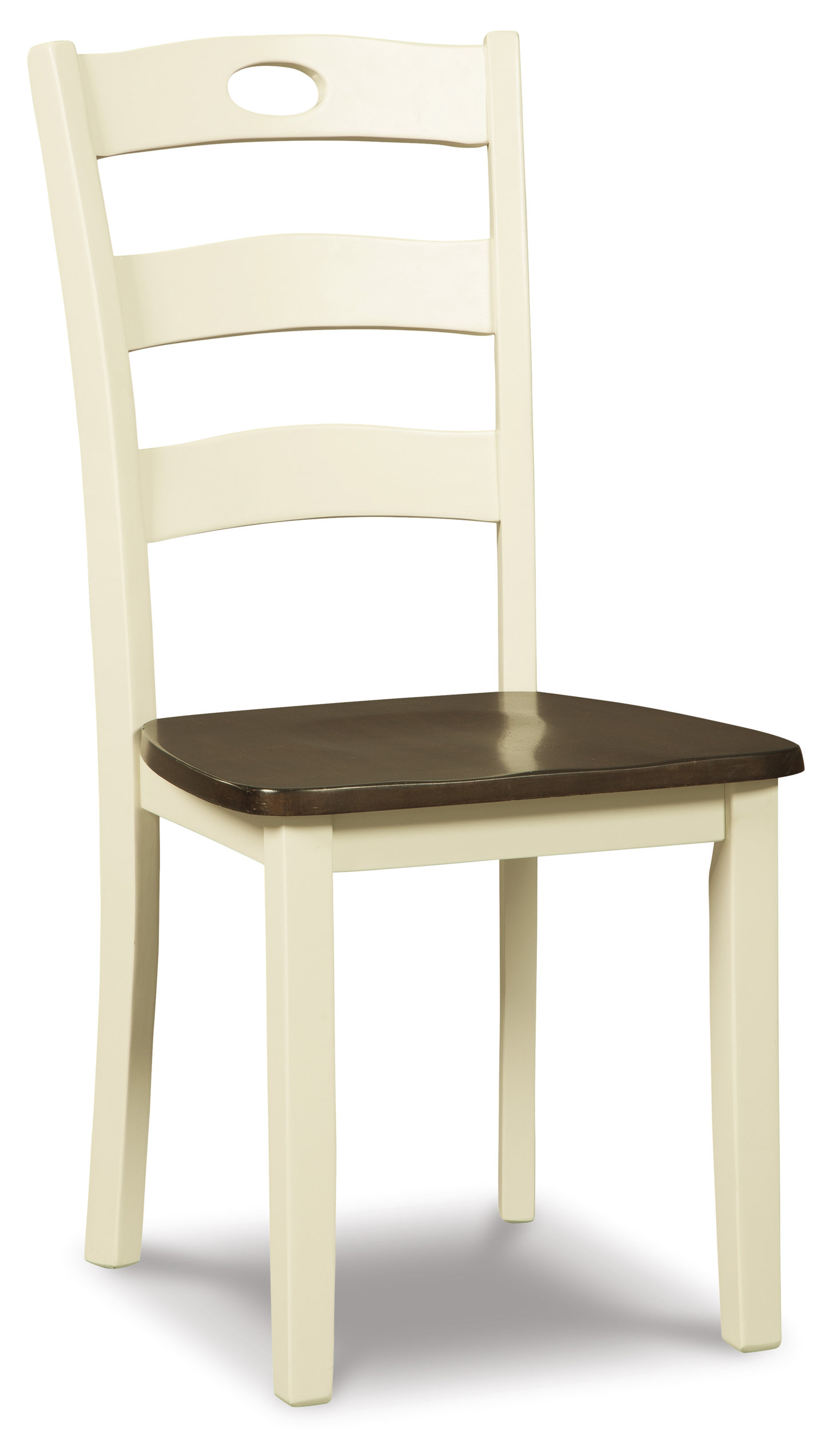 Woodanville Farmhouse Dining Side Chair | Cream & Brown