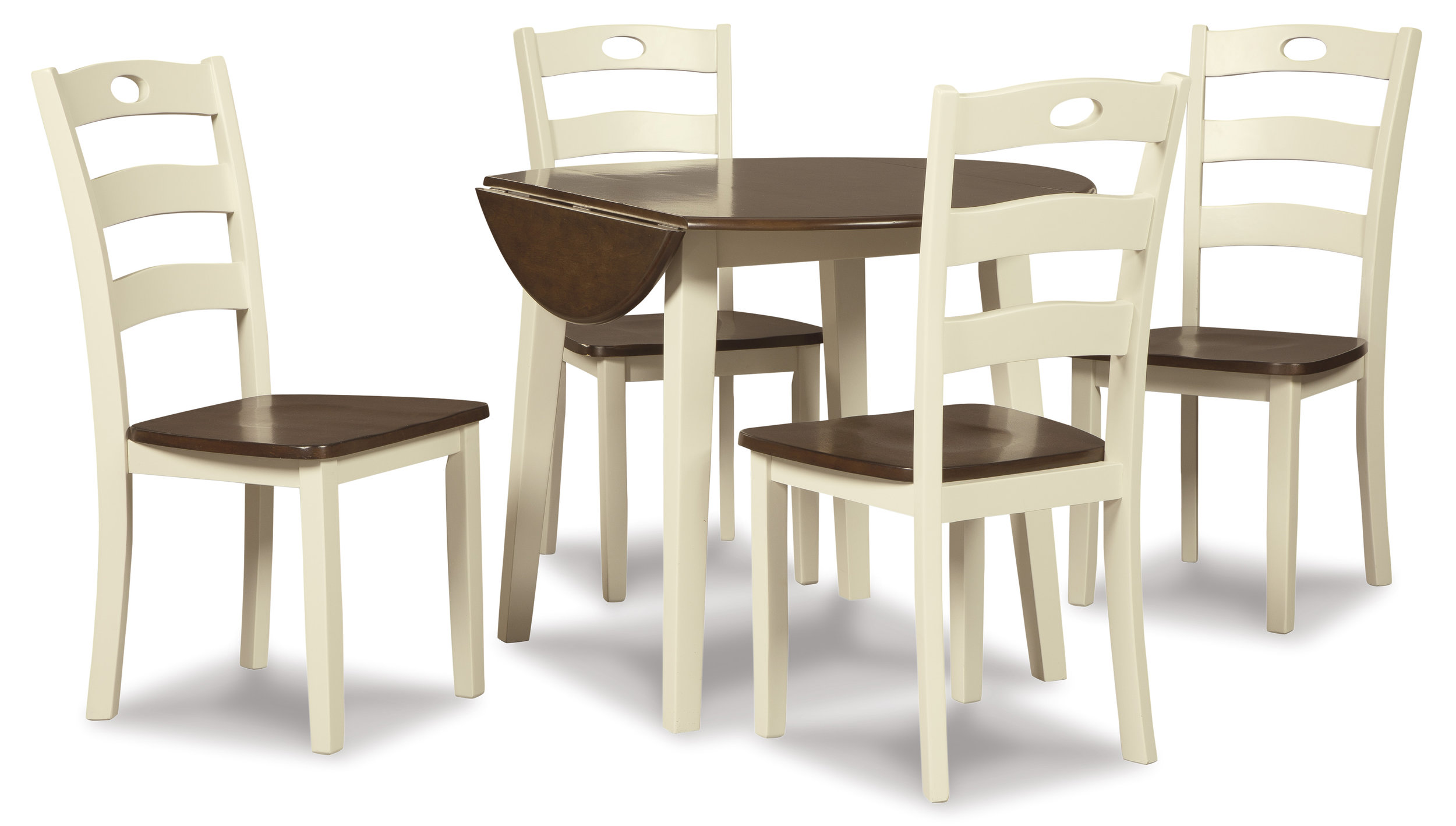 Woodanville Farmhouse Dining Side Chair | Cream & Brown