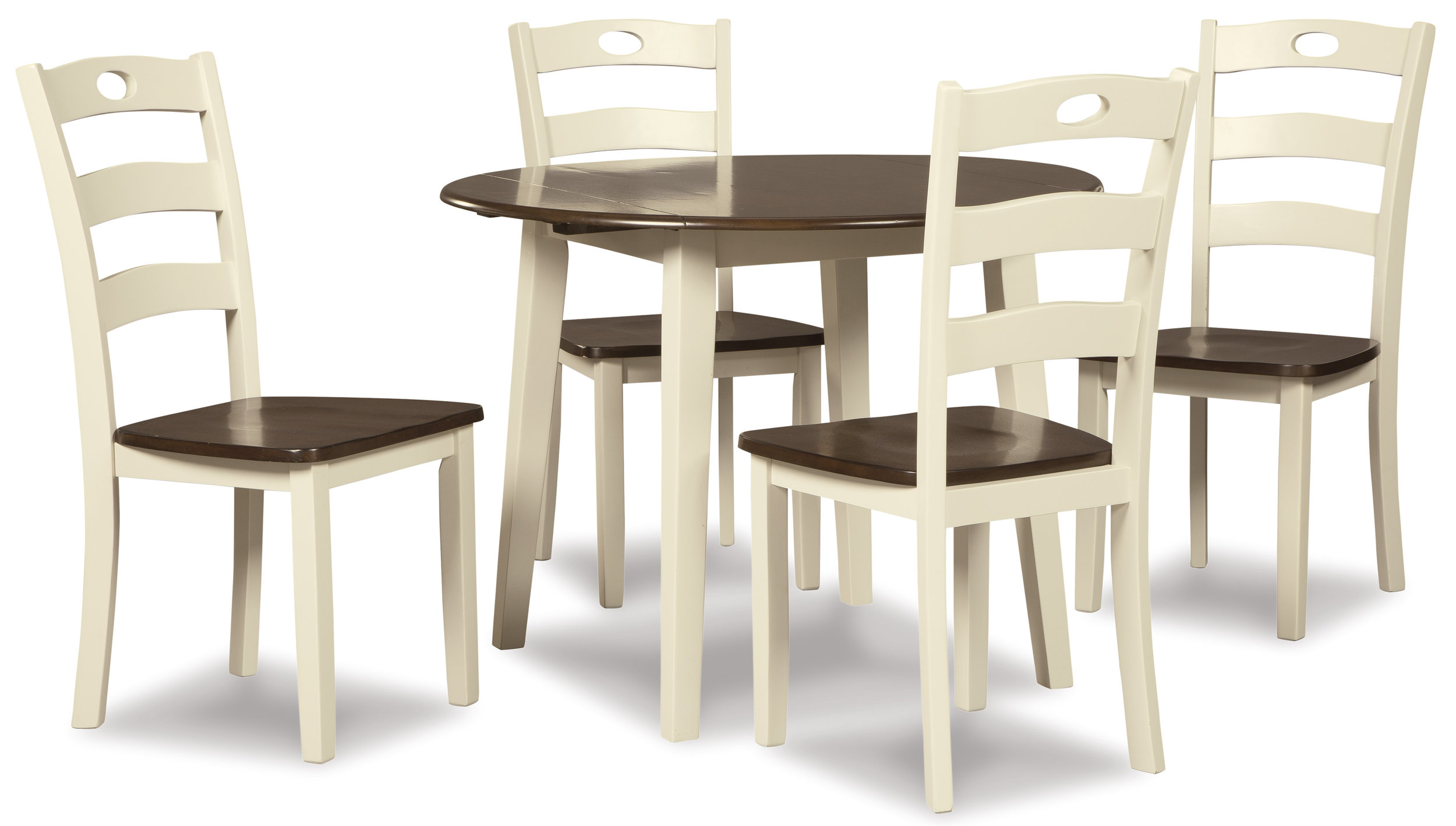Woodanville Farmhouse Dining Side Chair | Cream & Brown