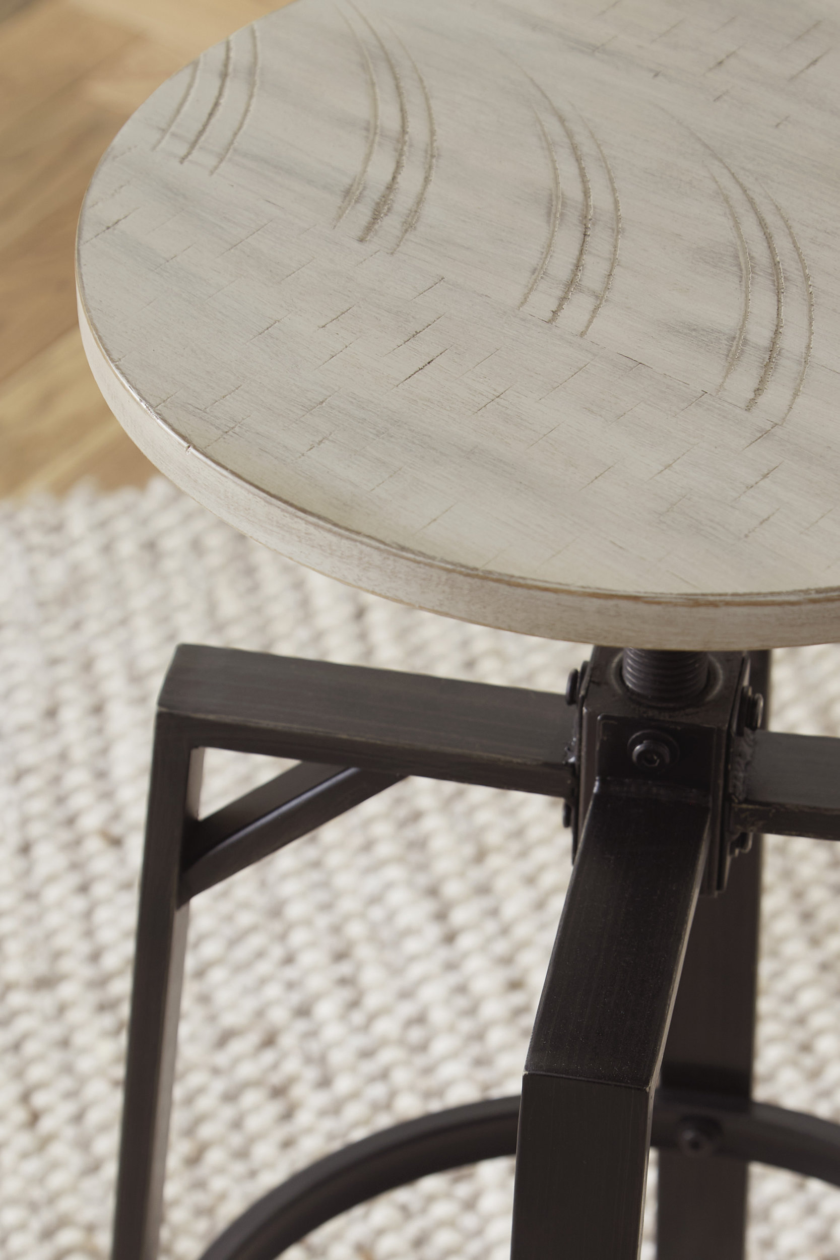 Karisslyn Swivel Stool - Adjustable Metal & Wood | Sohomod