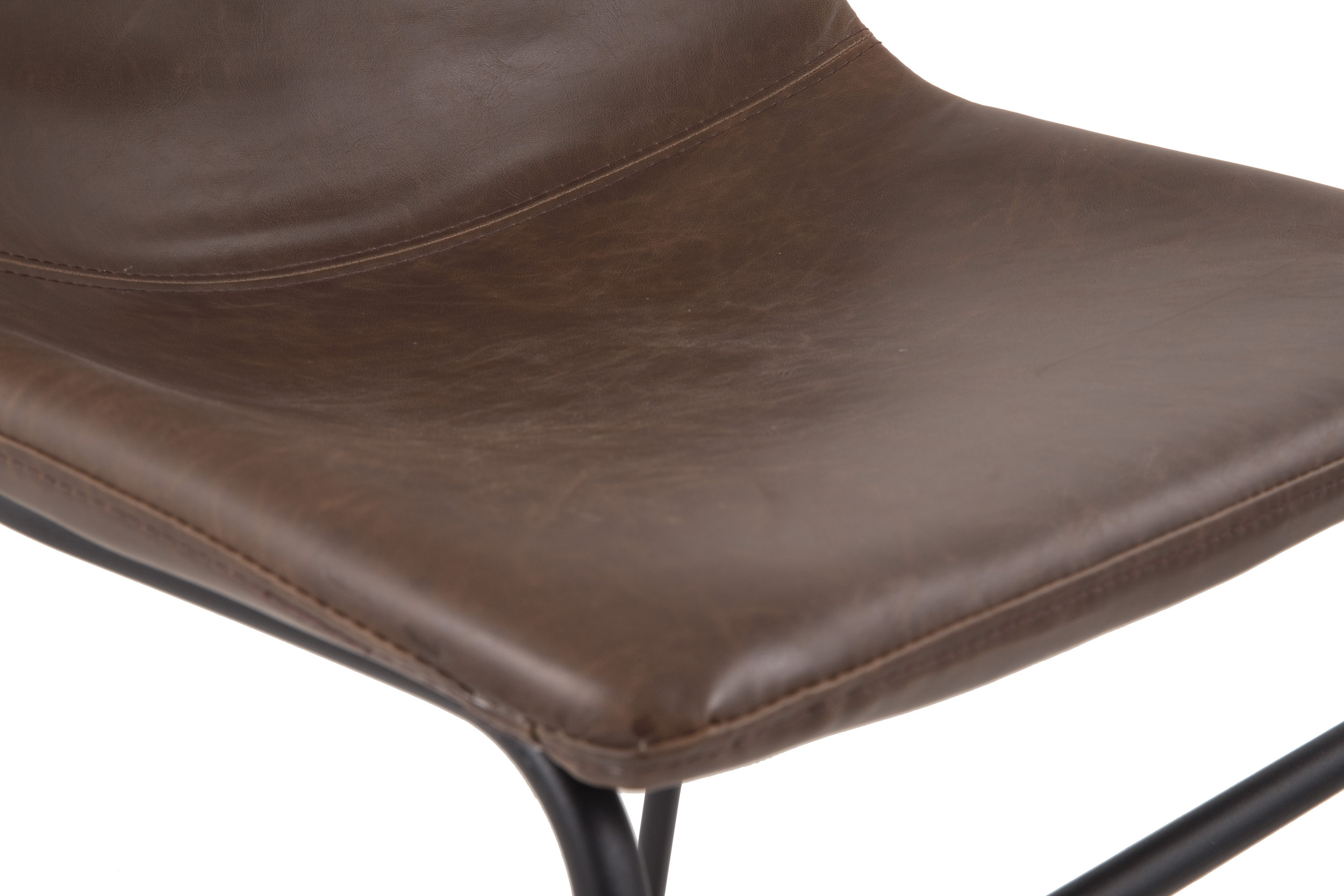 Centiar Mid-Century Dining Chair | Faux Leather & Metal