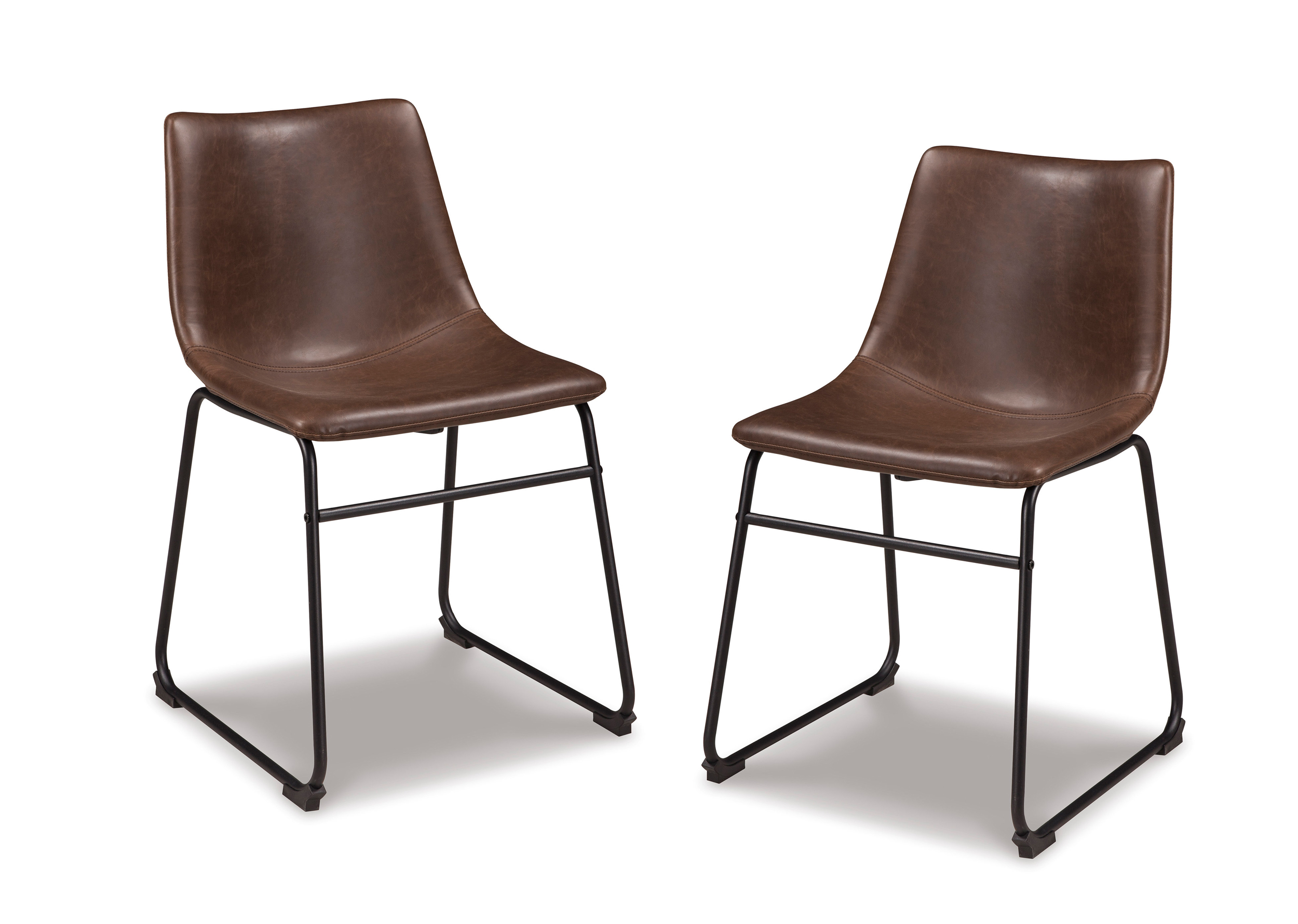 Centiar Mid-Century Dining Chair | Faux Leather & Metal