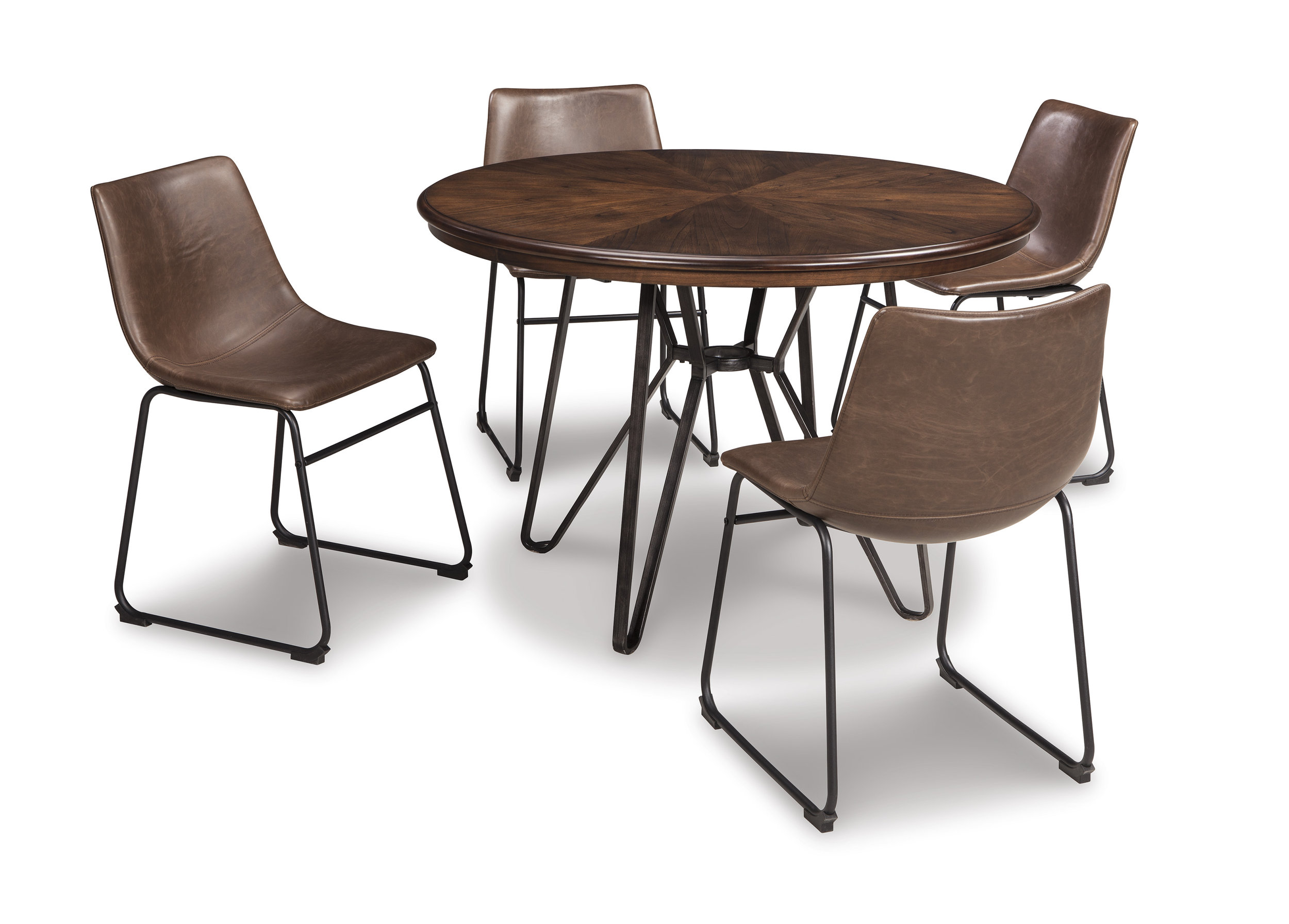 Centiar Mid-Century Dining Chair | Faux Leather & Metal