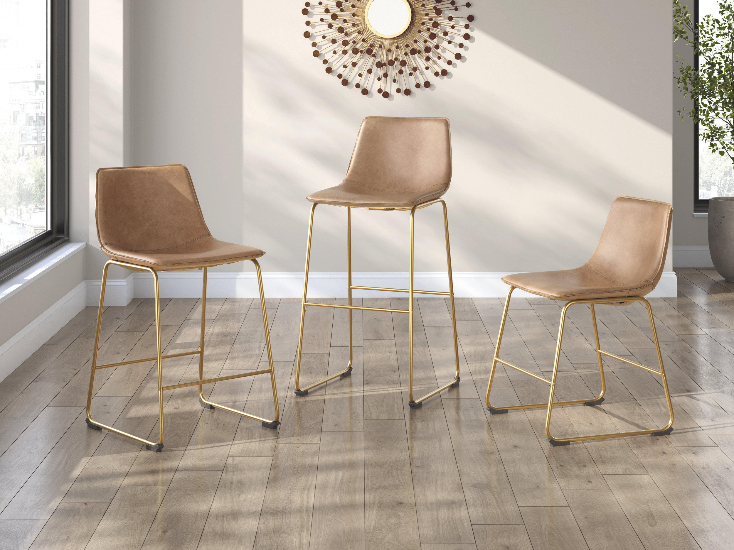 Ciabori Faux Leather Dining Chair | Retro Bucket Seat