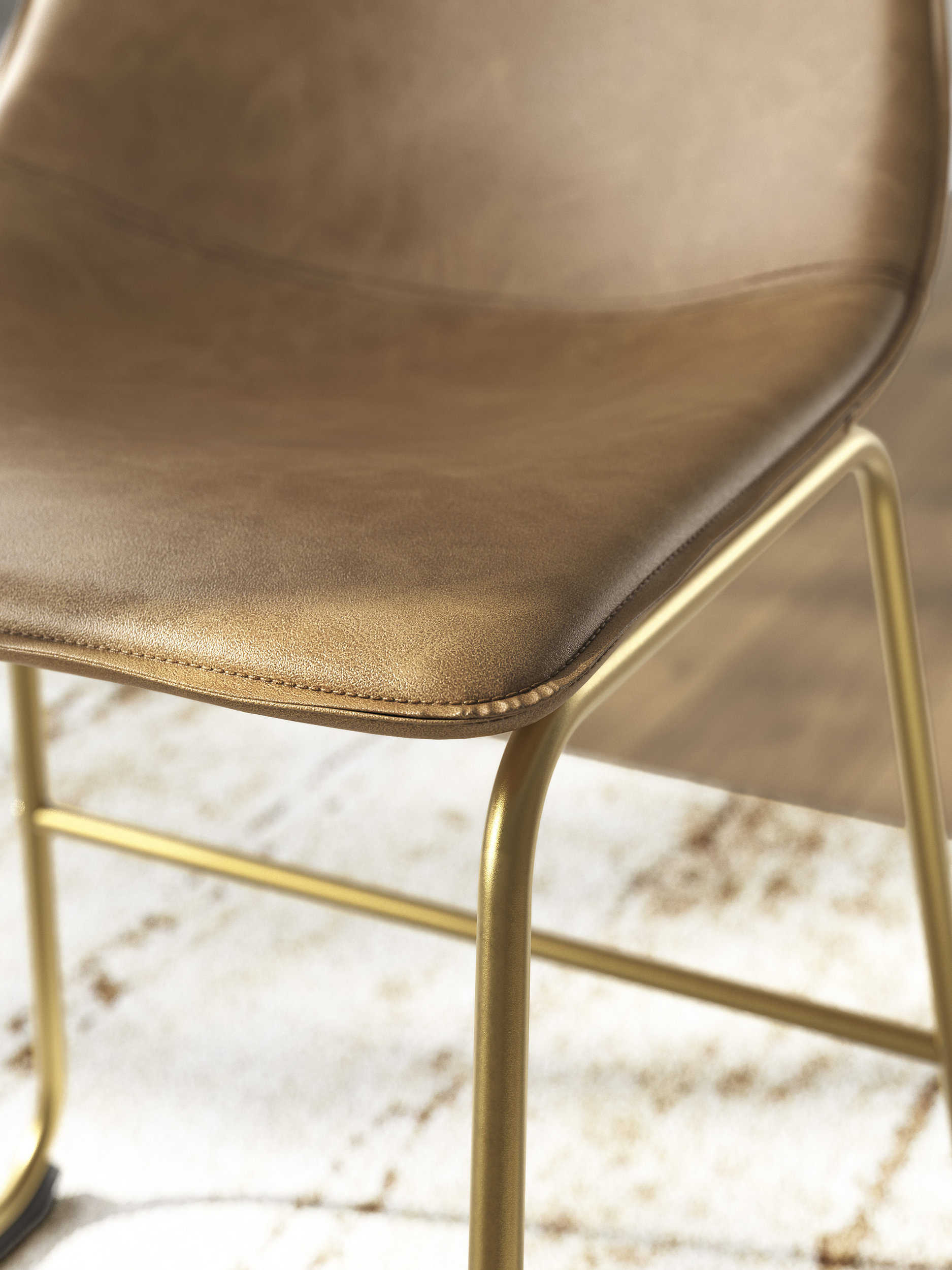 Ciabori Faux Leather Dining Chair | Retro Bucket Seat