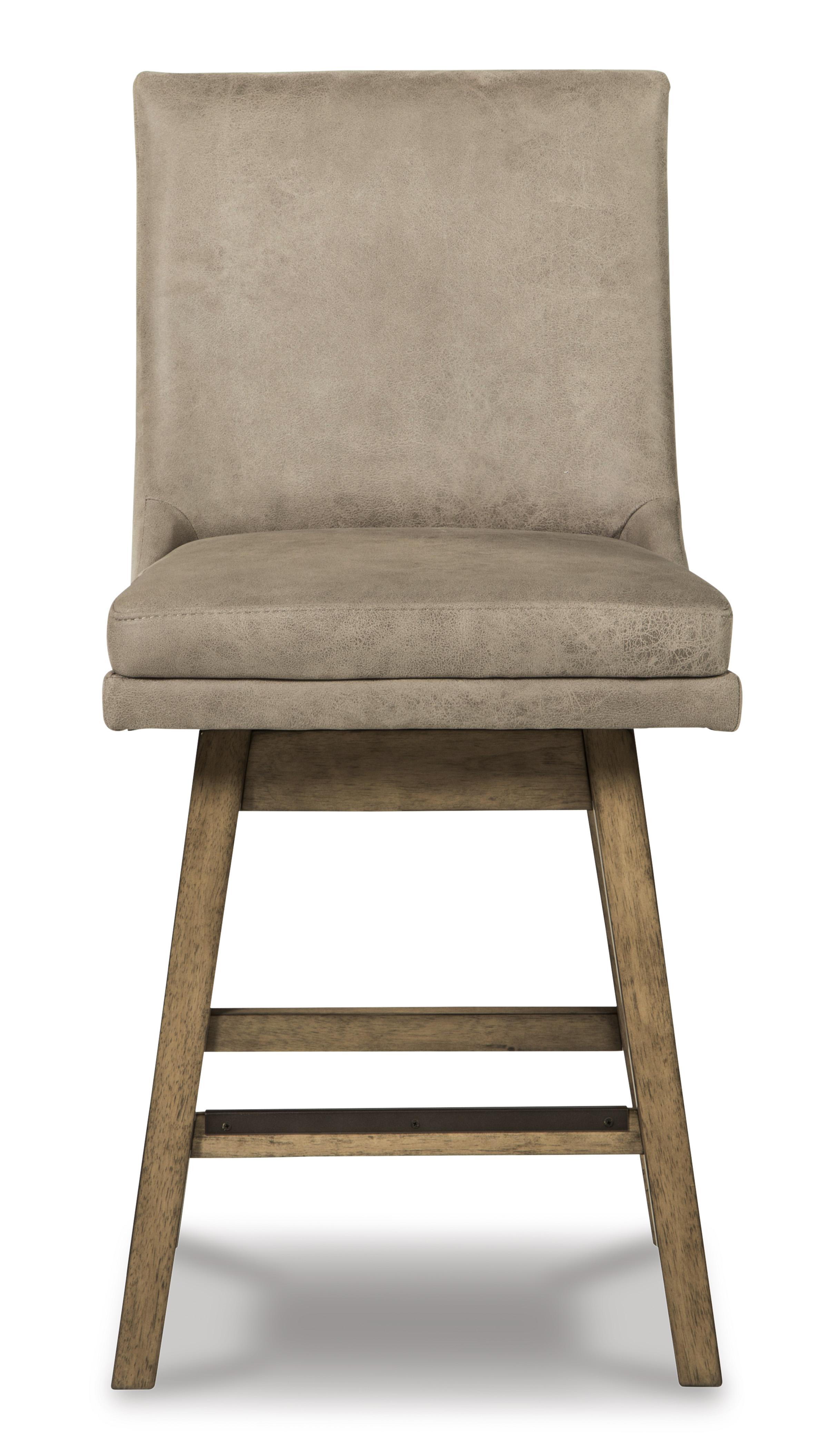 Tallenger Faux Leather/Wood UPH Swivel Barstool