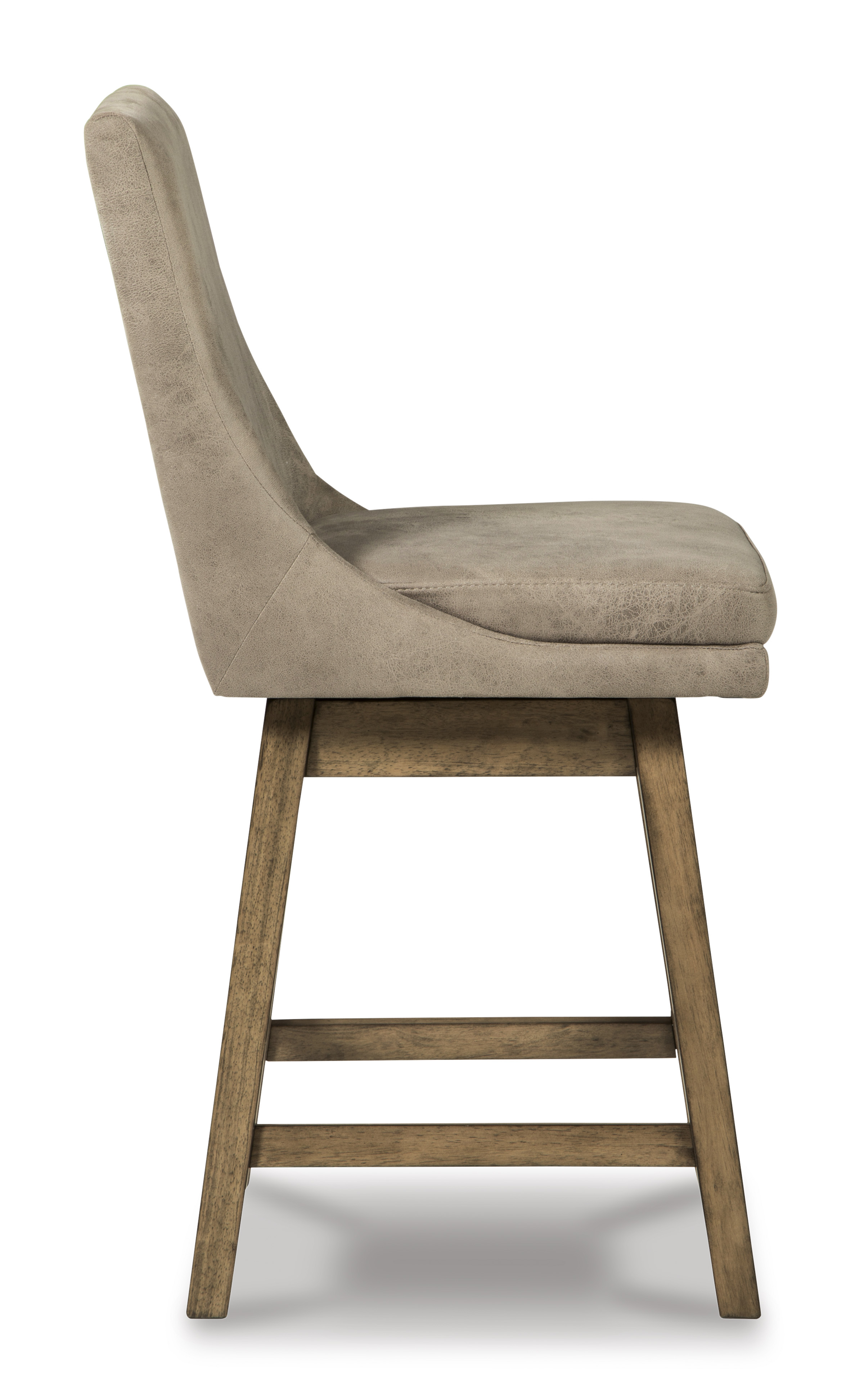 Tallenger Faux Leather/Wood UPH Swivel Barstool