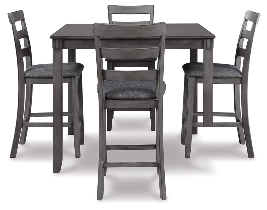 Bridson 5-Piece Polyester/Wood Square Counter Table Set