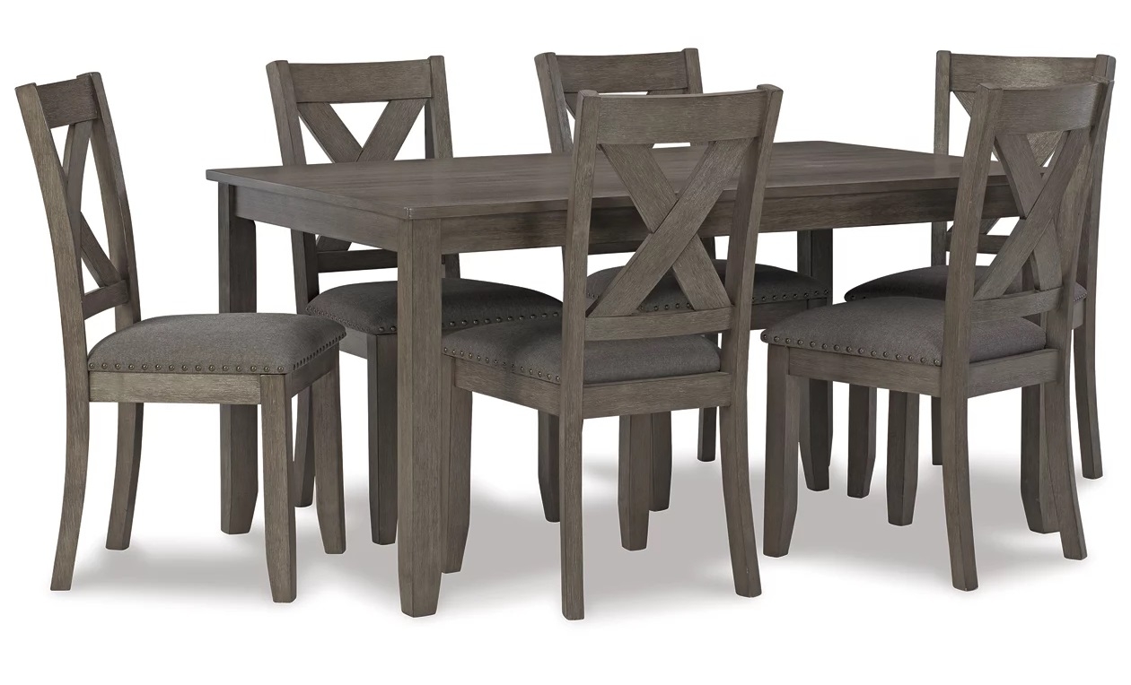 Ashley SM Caitbrook 7-Piece Fabric/Wood Dining Room Set