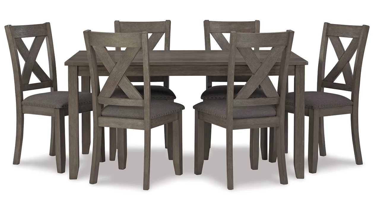 Ashley SM Caitbrook 7-Piece Fabric/Wood Dining Room Set