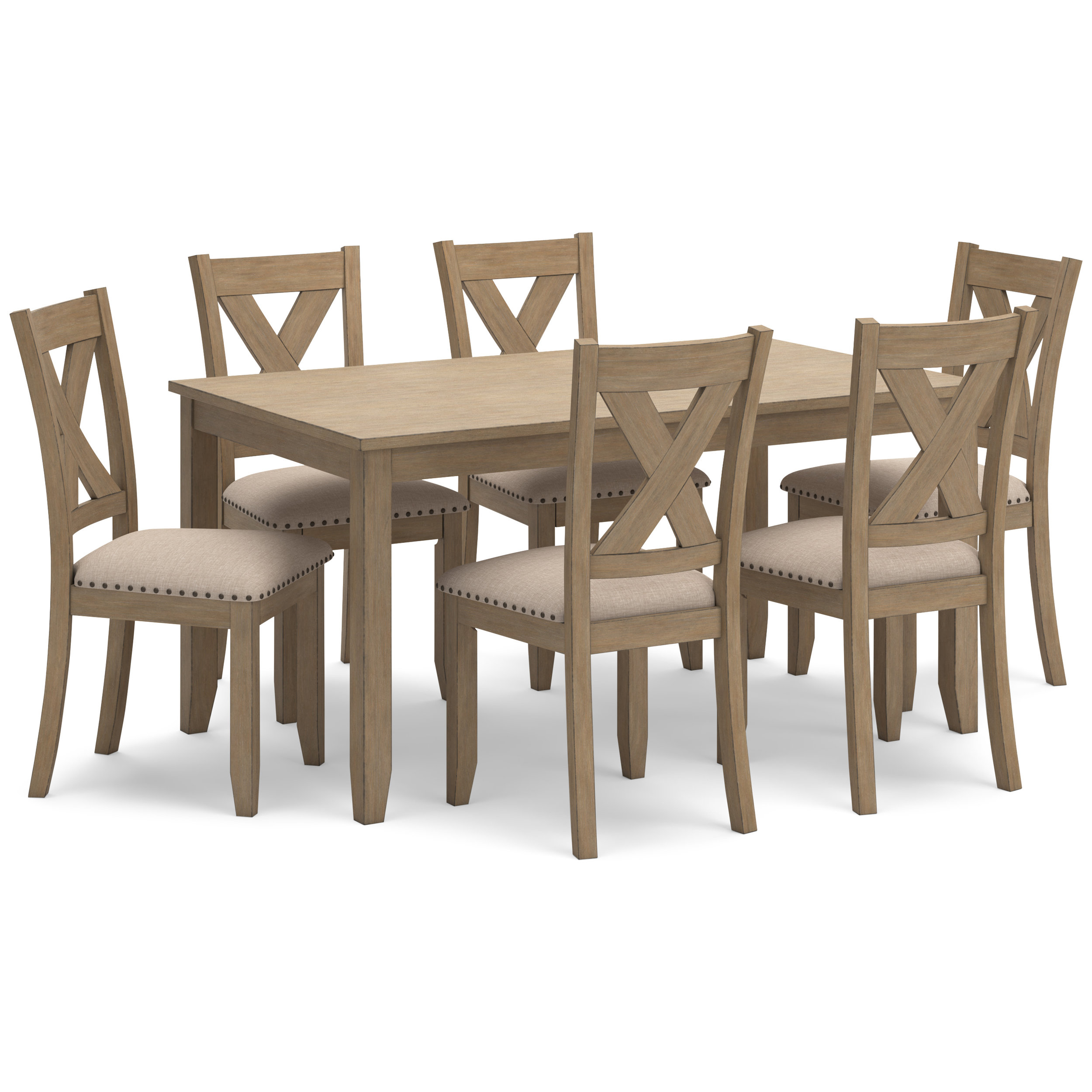 Sanbriar 7-Piece Rectangular Wood Dining Room Set