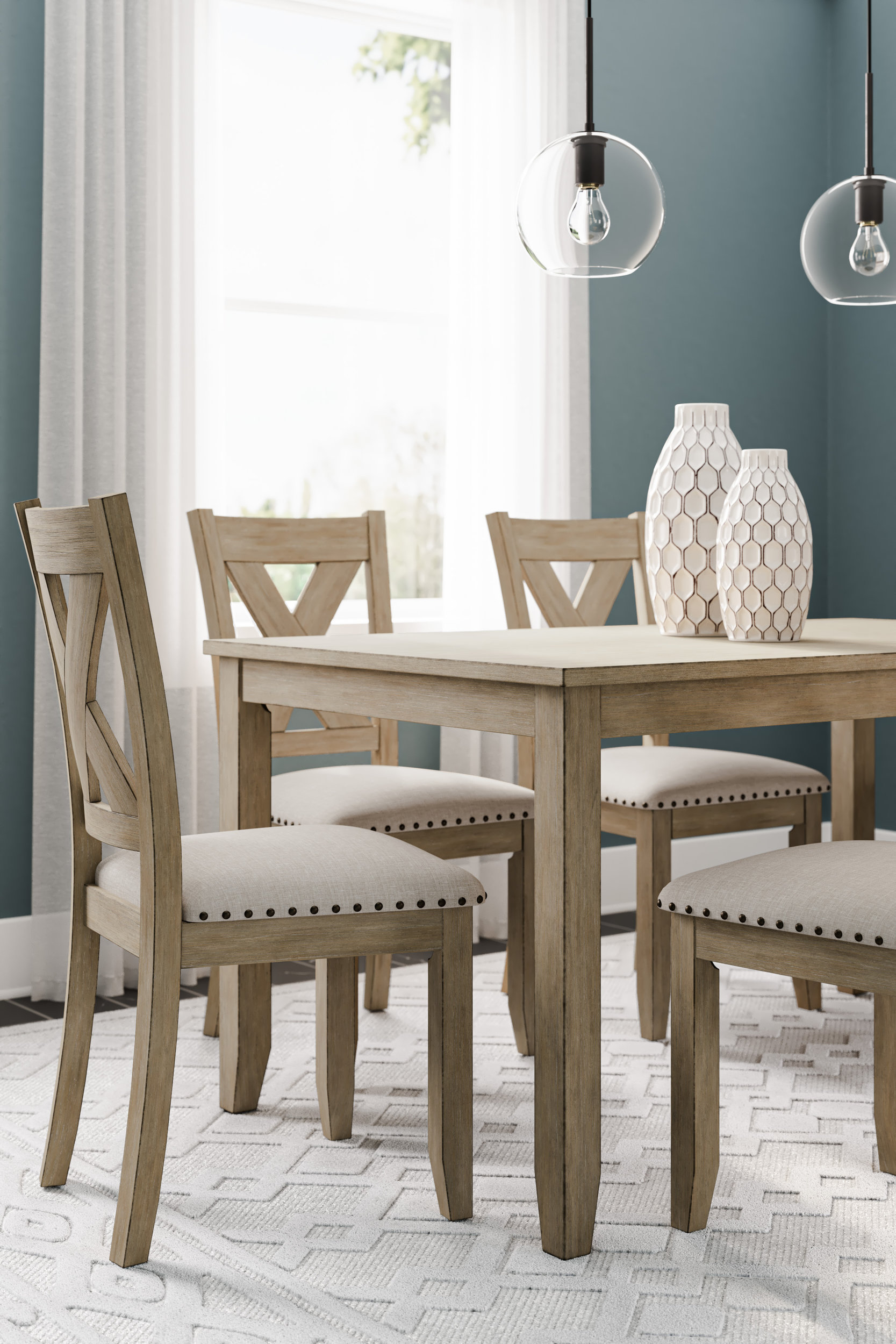 Sanbriar 7-Piece Rectangular Wood Dining Room Set