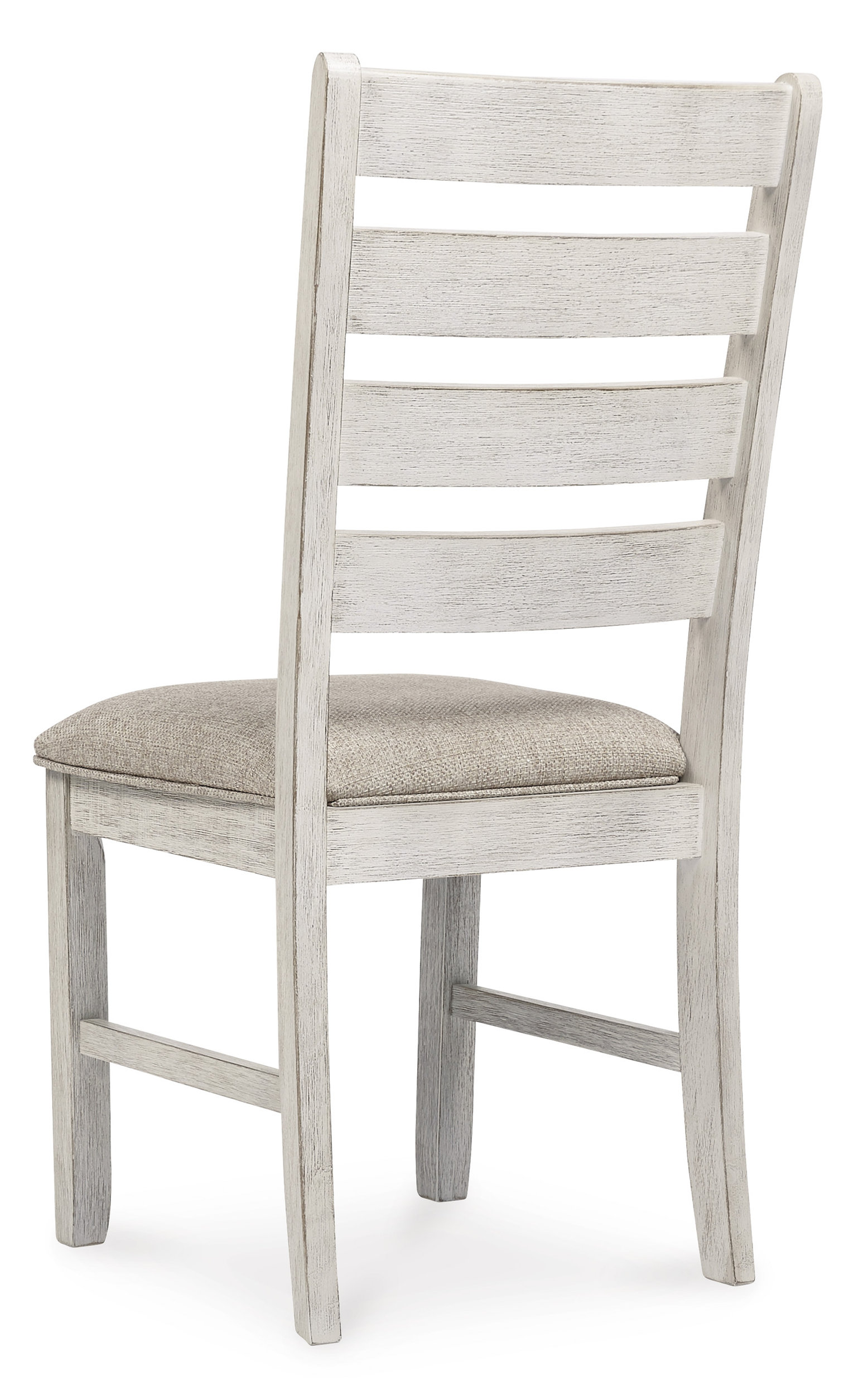 Skempton Modern Farmhouse Ladderback Dining Chair | Distressed White