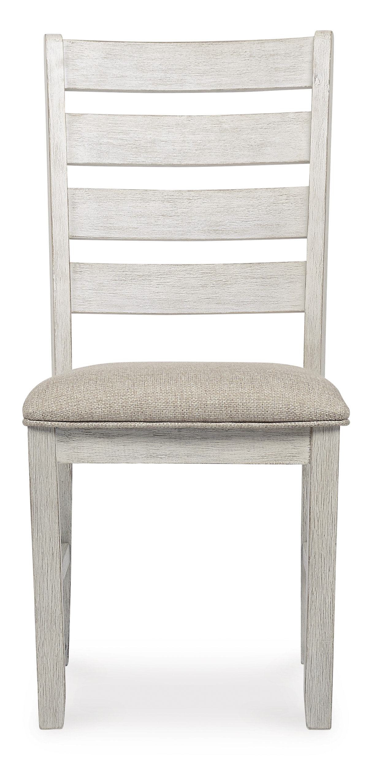 Skempton Modern Farmhouse Ladderback Dining Chair | Distressed White