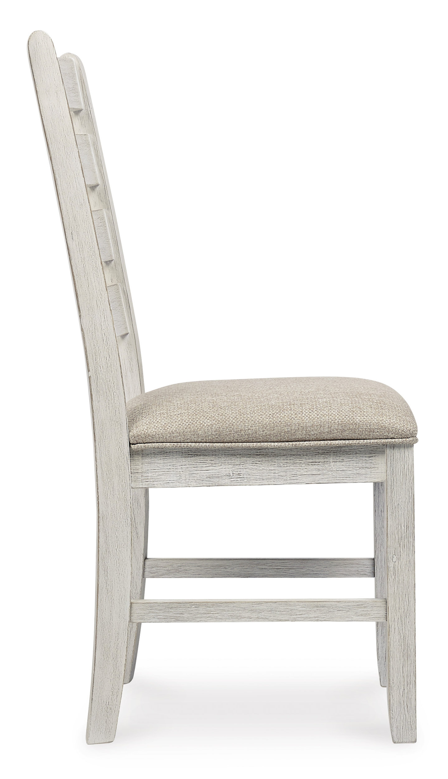 Skempton Modern Farmhouse Ladderback Dining Chair | Distressed White