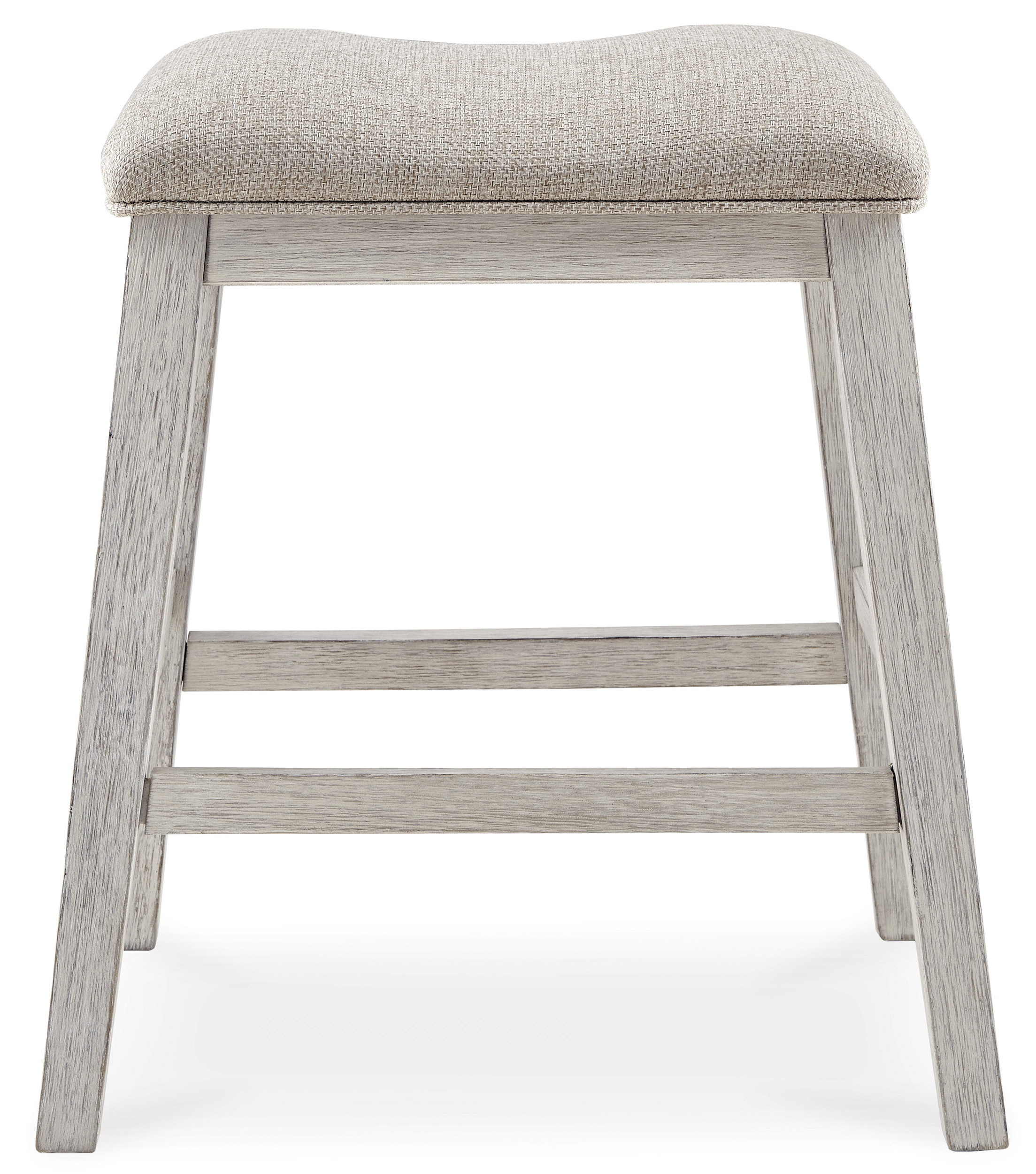 Skempton Counter Stool - Whitewash & Brown Wood Stool | Sohomod