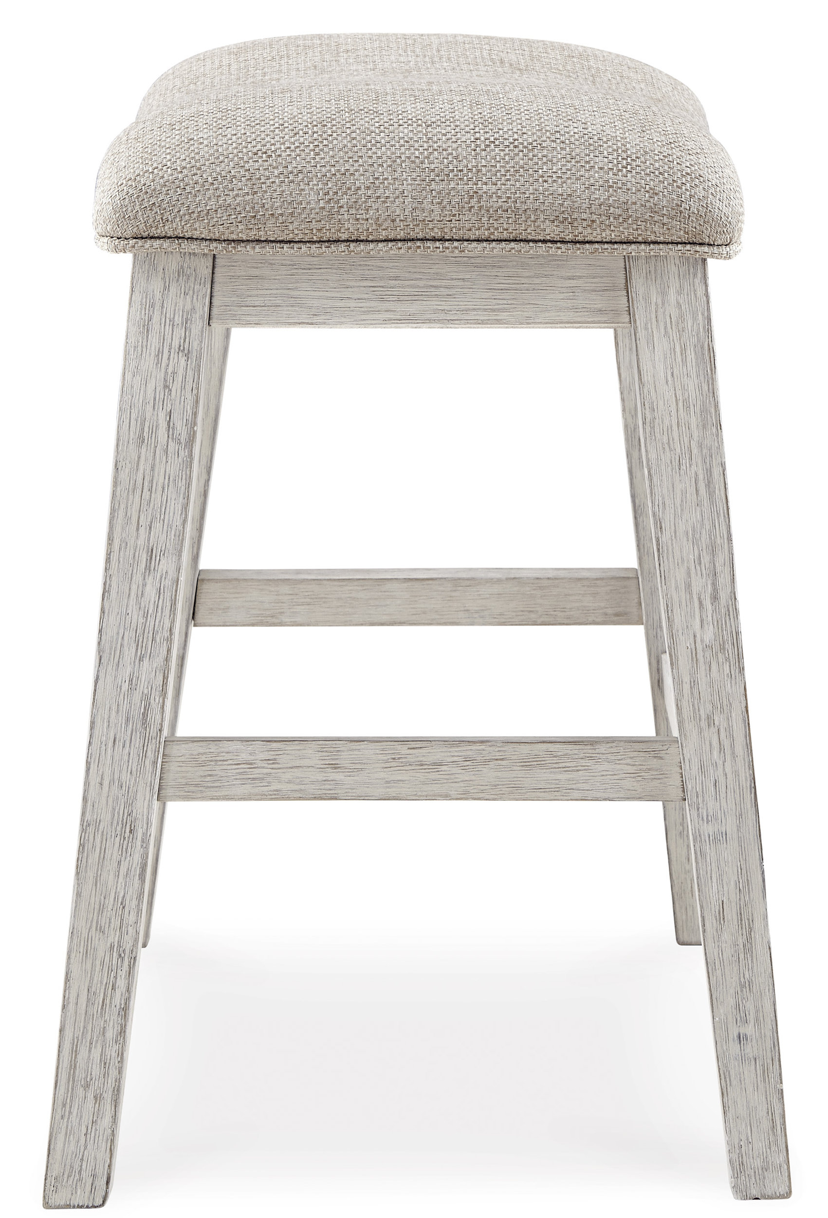 Skempton Counter Stool - Whitewash & Brown Wood Stool | Sohomod