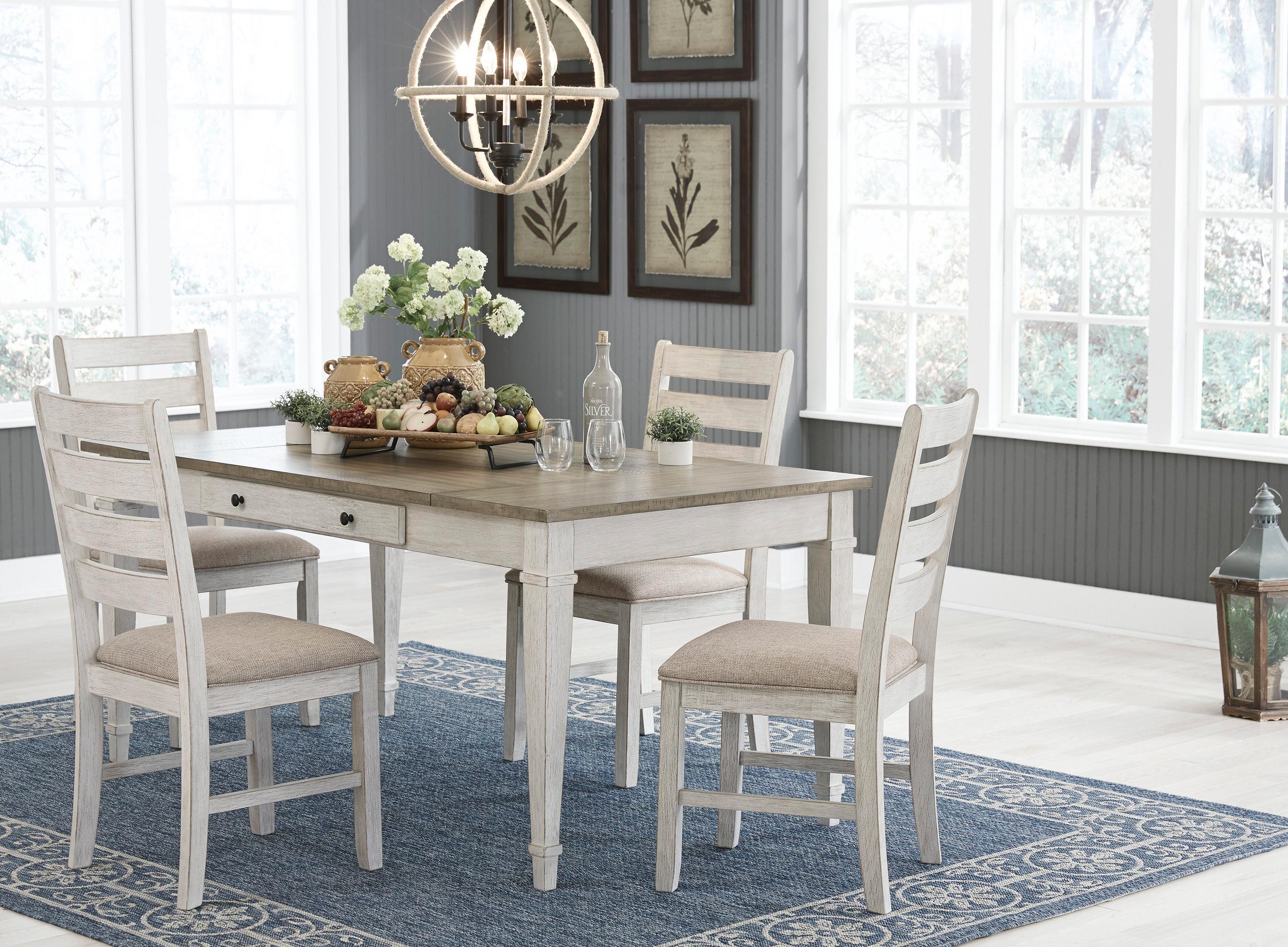 Skempton Rectangular Wood Dining Table with Storage | Ashley