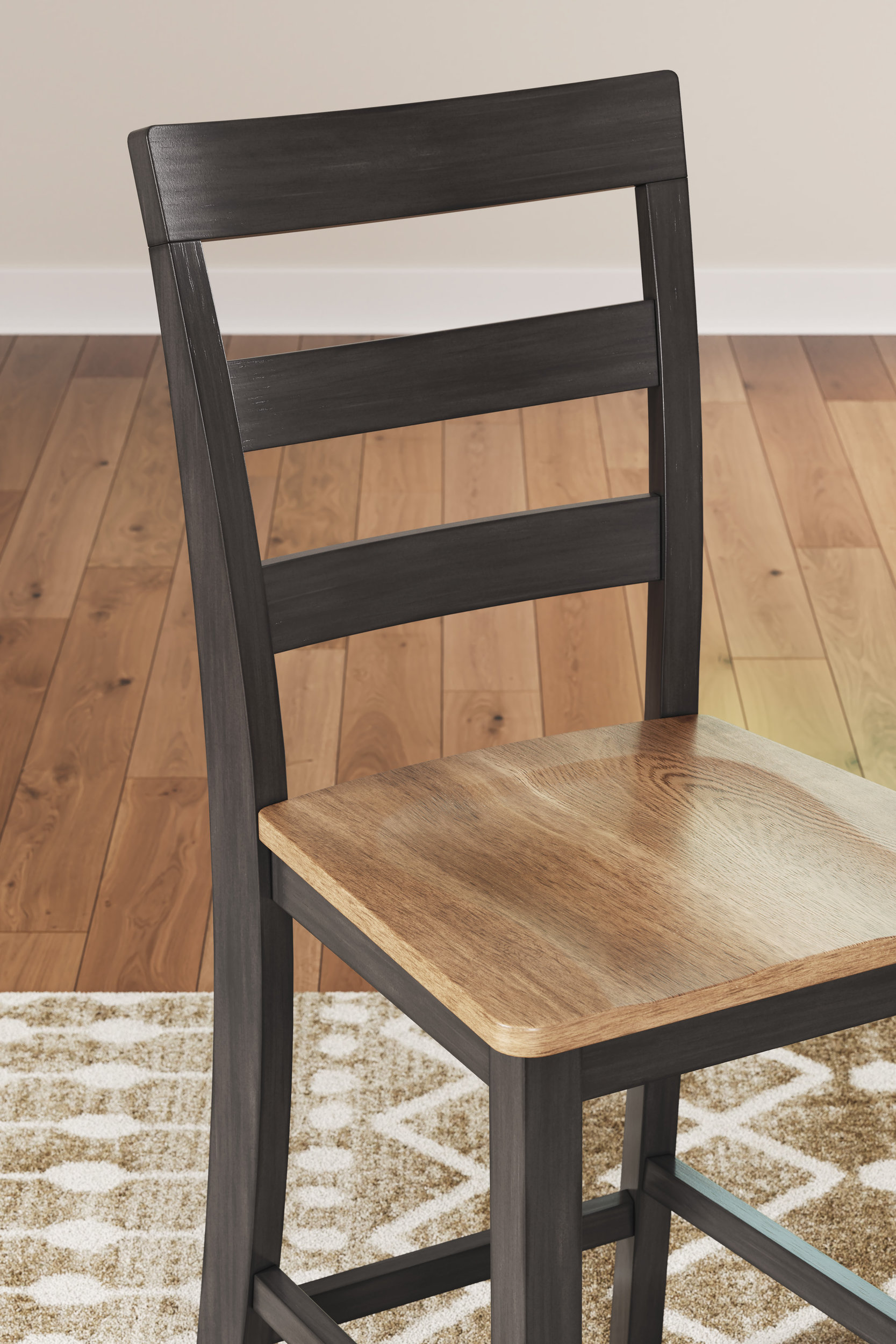 Gesthaven Wood Barstool Set of 2 - White & Natural | Sohomod