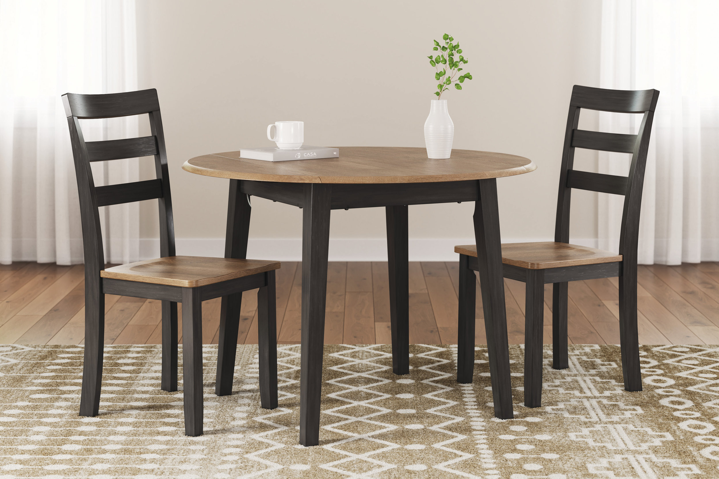 Gesthaven Wood Dining Side Chairs (Set of 2) | Modern Minimalist