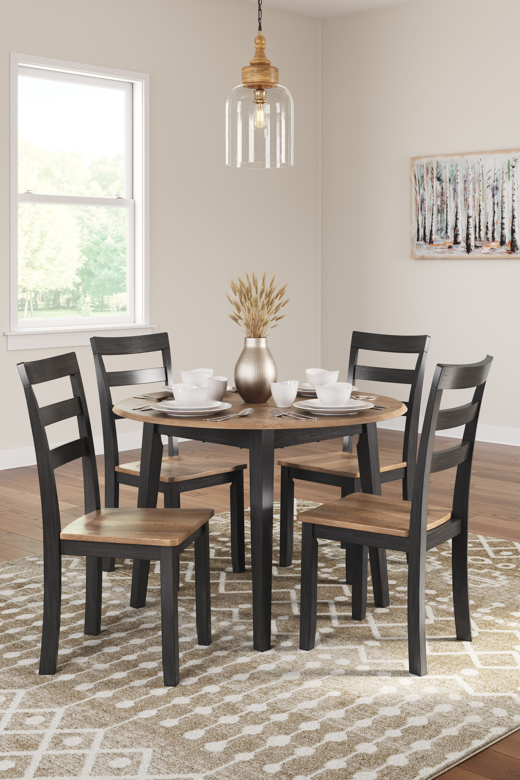 Gesthaven Wood Dining Side Chairs (Set of 2) | Modern Minimalist