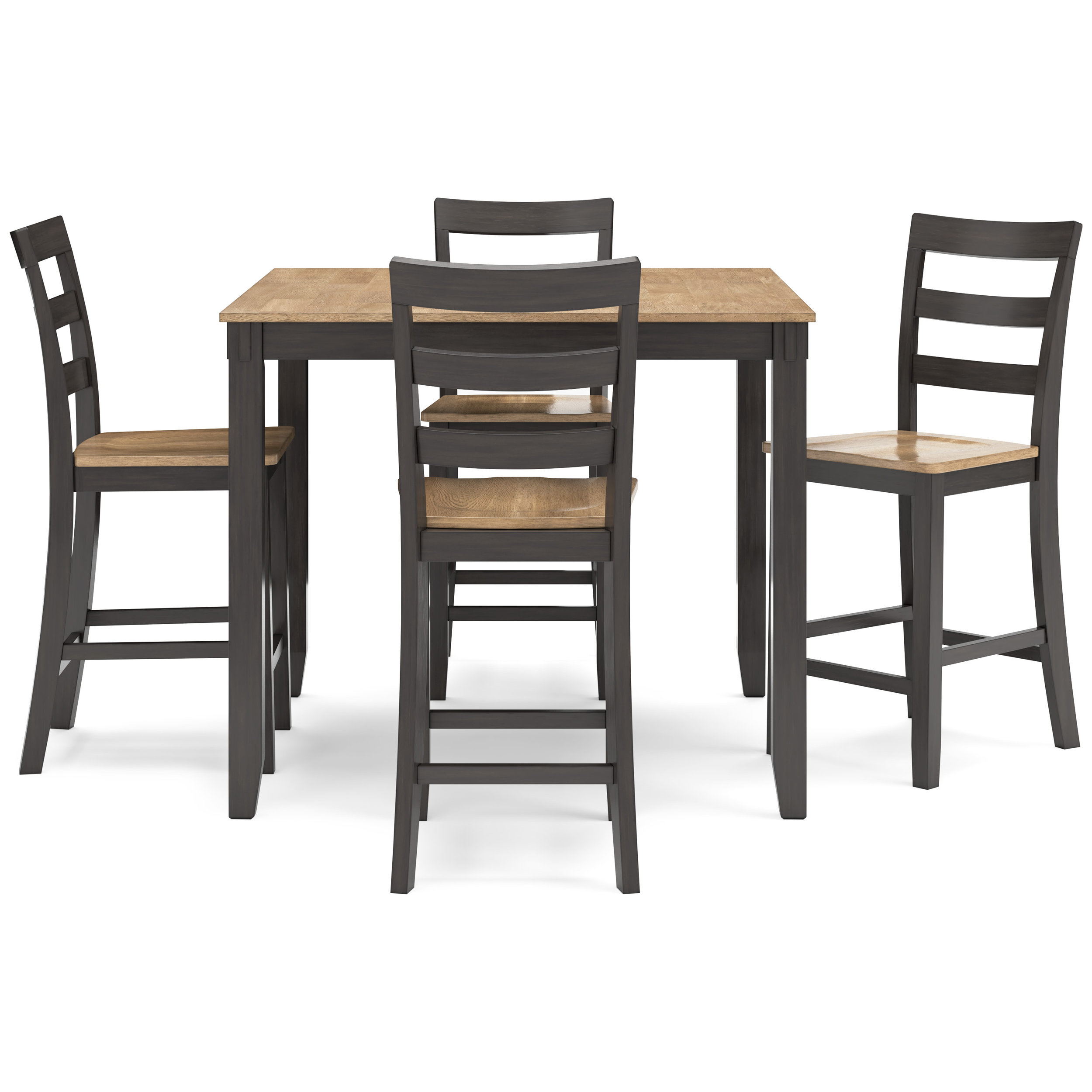 Gesthaven 5-Piece Counter Height Dining Set | Natural Brown