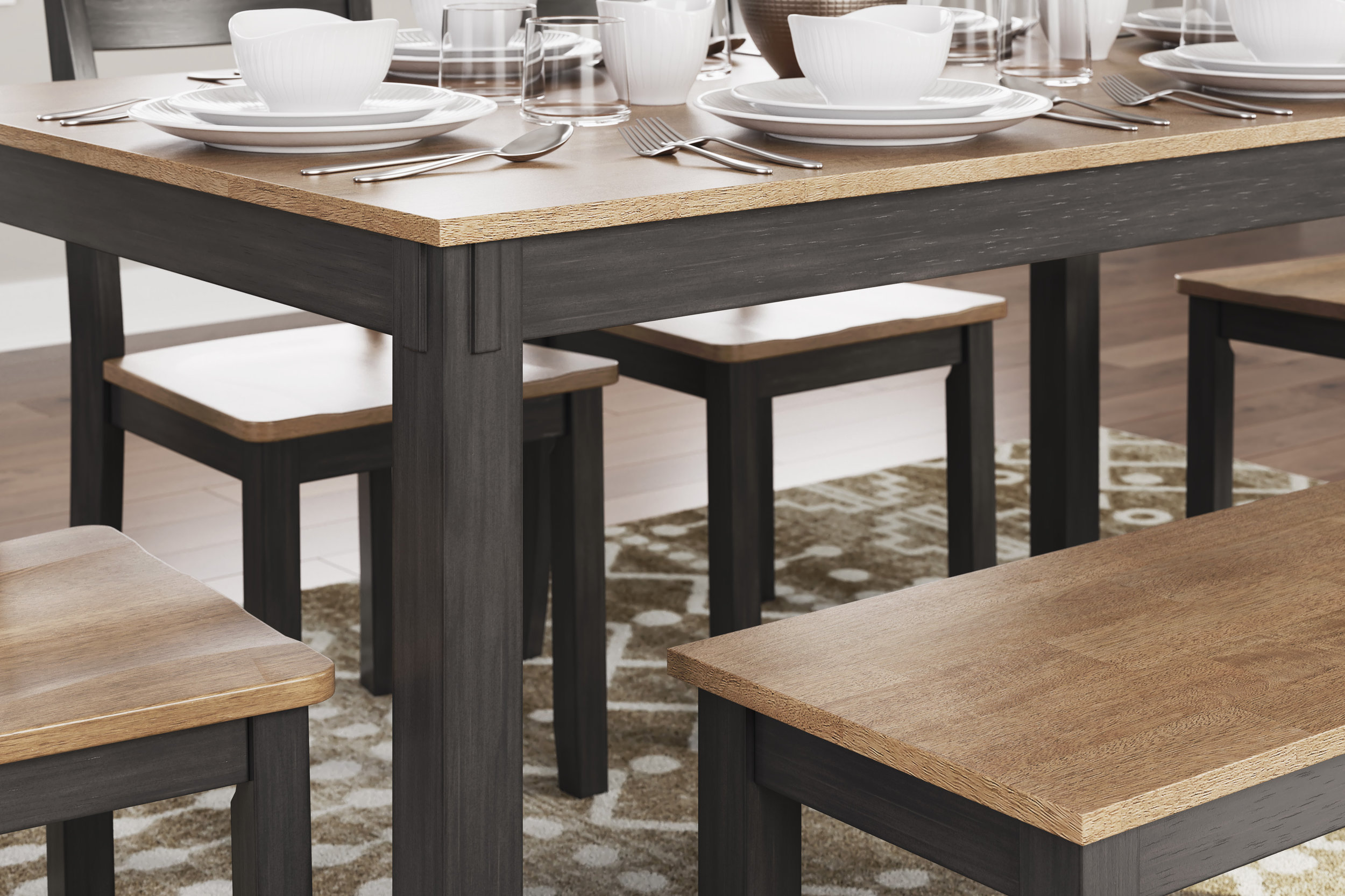 Gesthaven Wood Dining Side Chairs (Set of 2) | Modern Minimalist