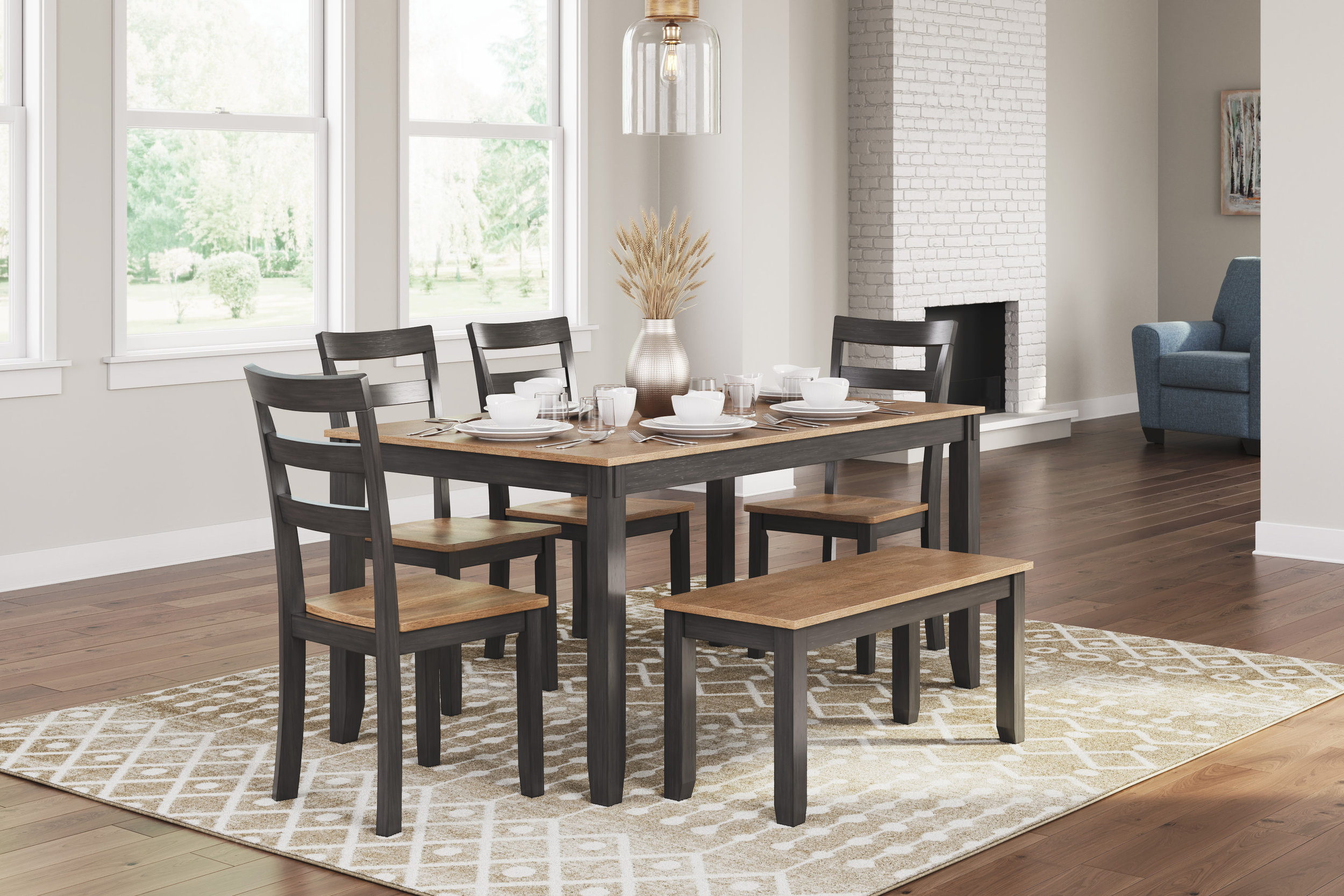 Gesthaven Wood Dining Side Chairs (Set of 2) | Modern Minimalist